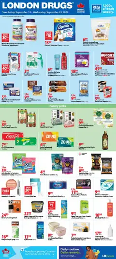 Un aperçu du dépliant London Drugs weekly flyer / circulaire du magasin London Drugs est valide à partir 18 sept. 2026