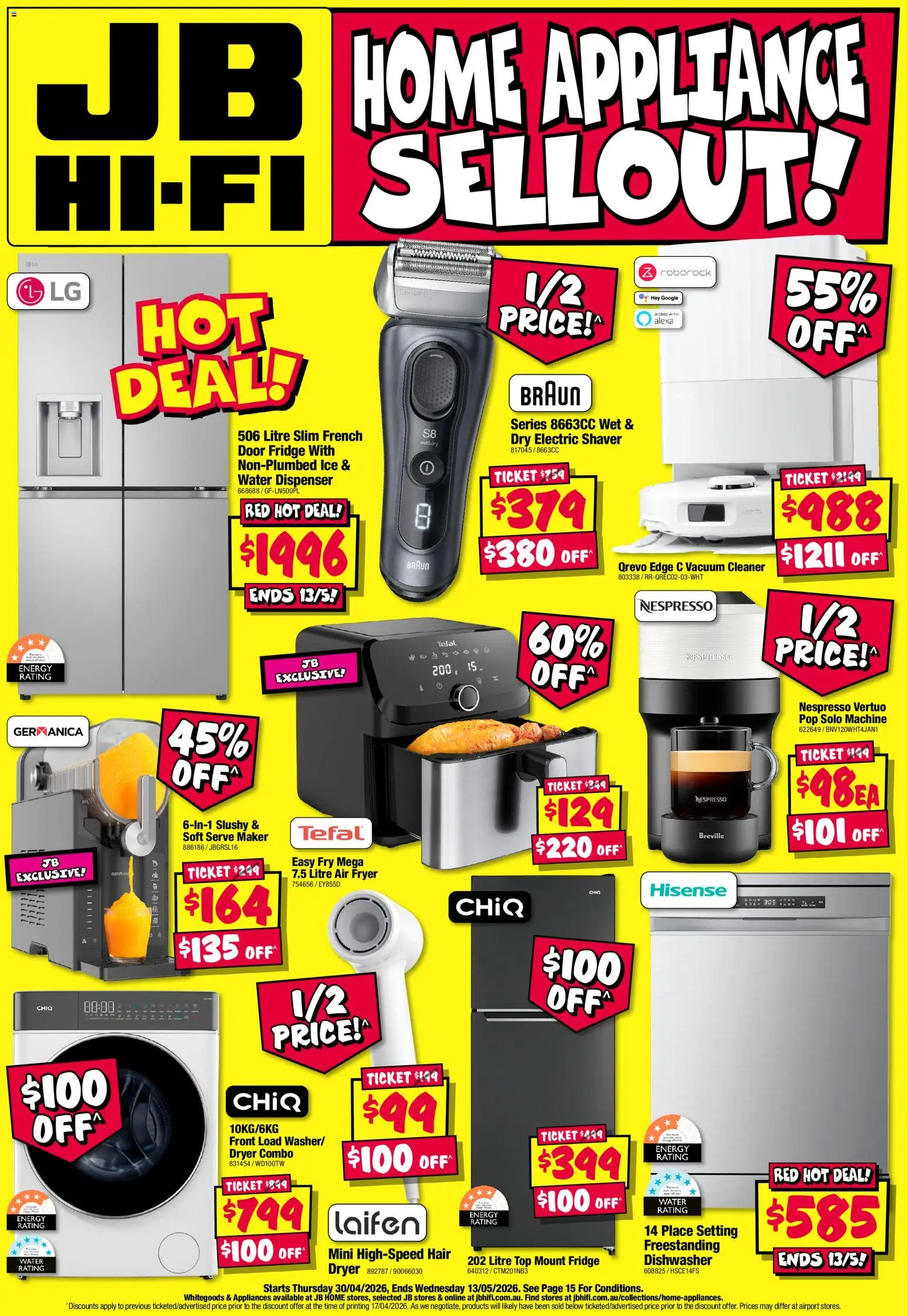 Preview of catalogue JB Hi-Fi catalogue Home Appliance Sellout from shop JB Hi-Fi valid 30/04/2026