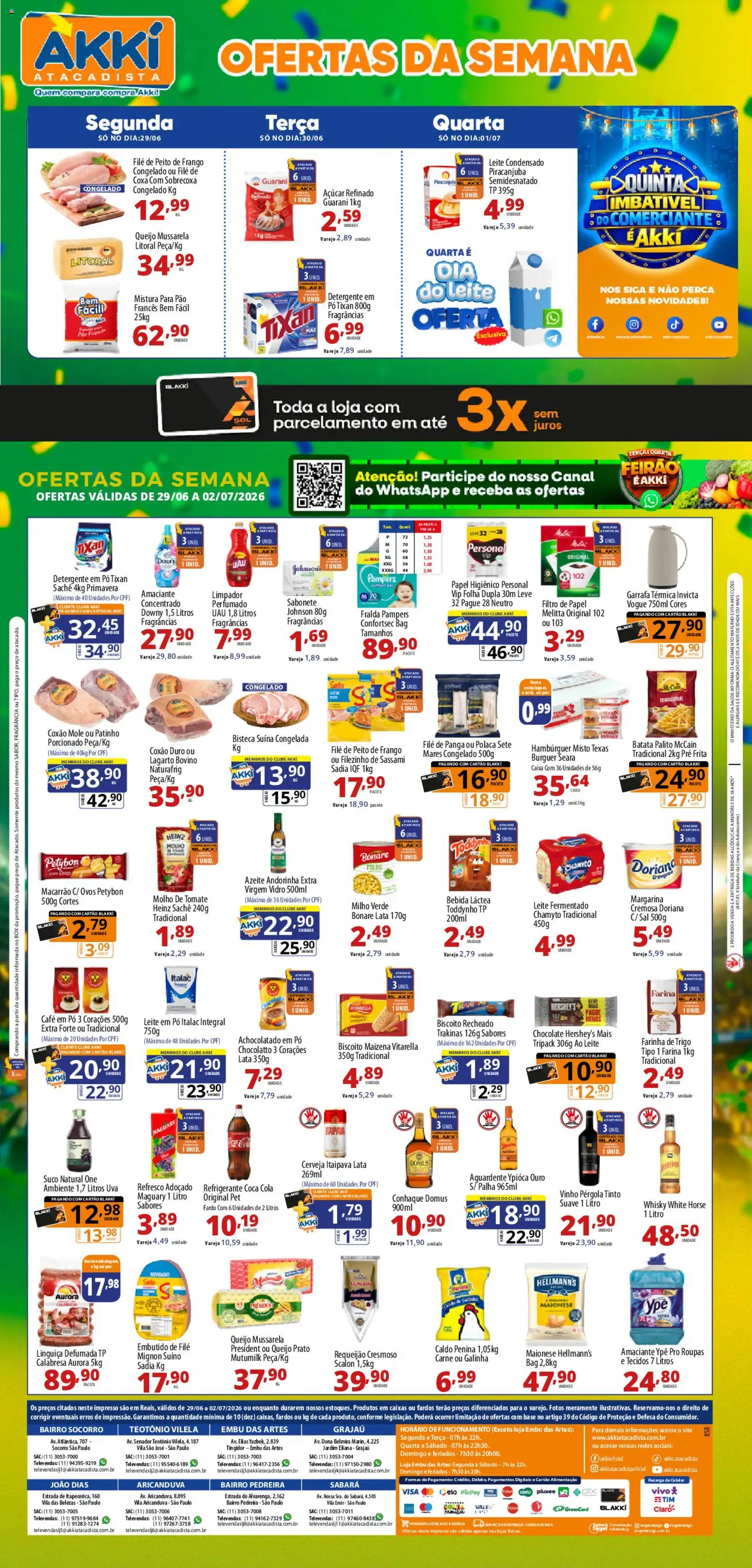 Pré-Visualização do folheto "Akki Atacadista - Ofertas da semana" da loja Akki Atacadista válido a partir de 29/06/2026