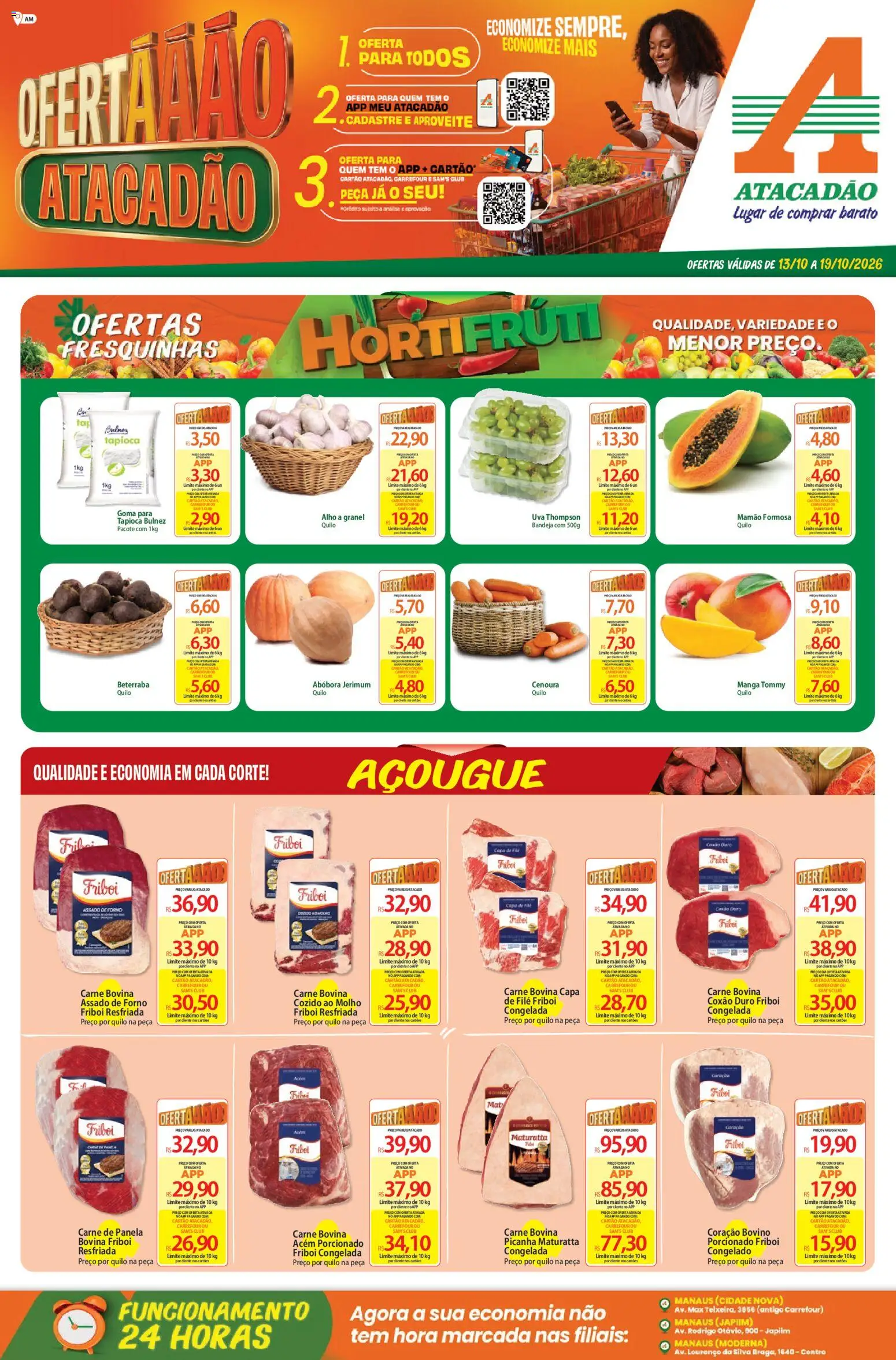 Pré-Visualização do folheto "Atacadão ofertas - AM" da loja Atacadão válido a partir de 13/10/2026