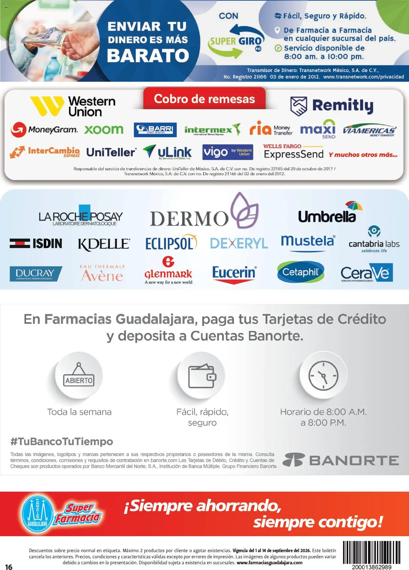 Vista previa las ofertas de la tienda Farmacia Guadalajara - Farmacia Guadalajara catálogo desde el 01/09/2026 