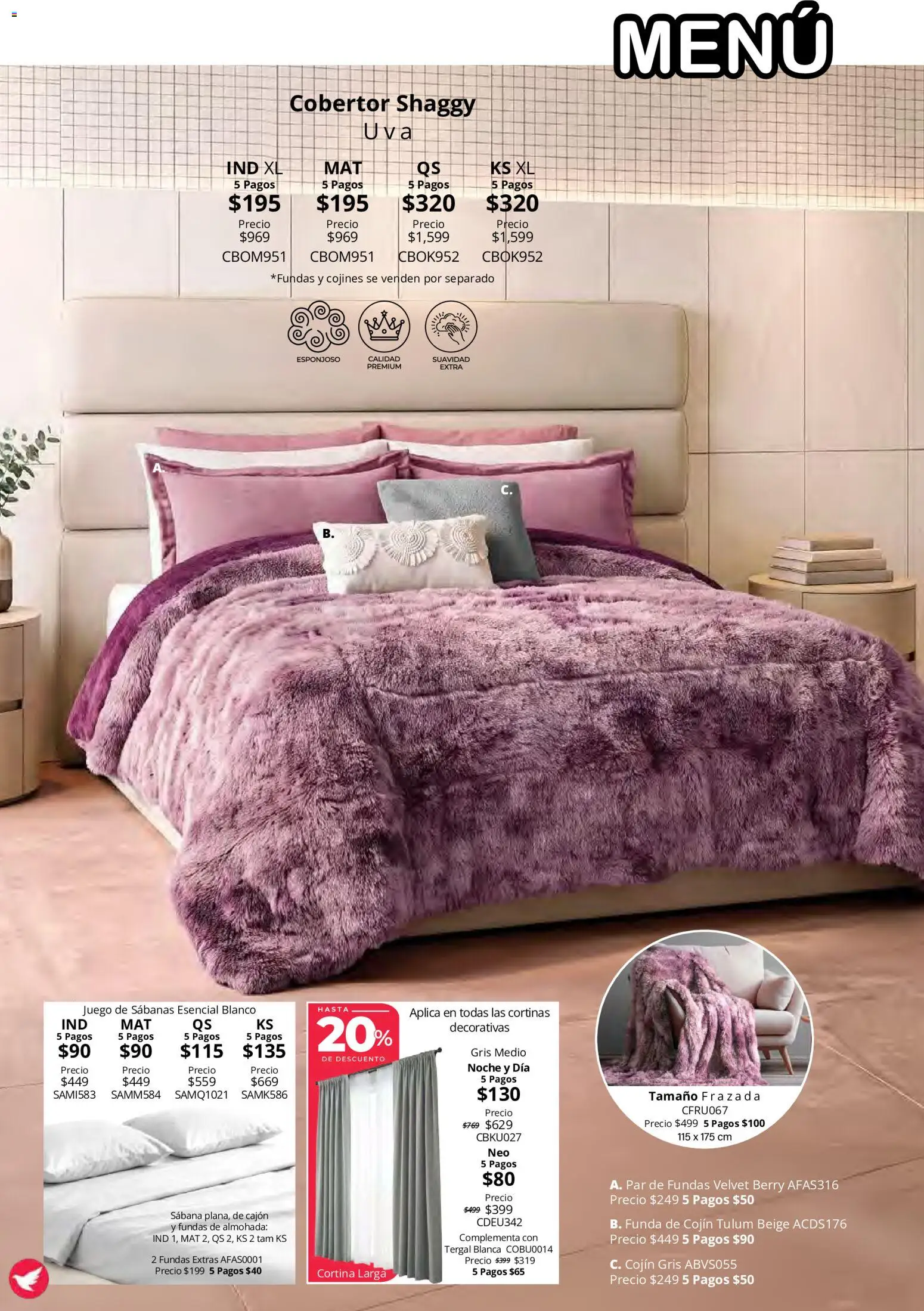 Vista previa las ofertas de la tienda Colchas Concord - Colchas Concord catálogo Colección Cobertor Calor de Hogar desde el 15/10/2026 
