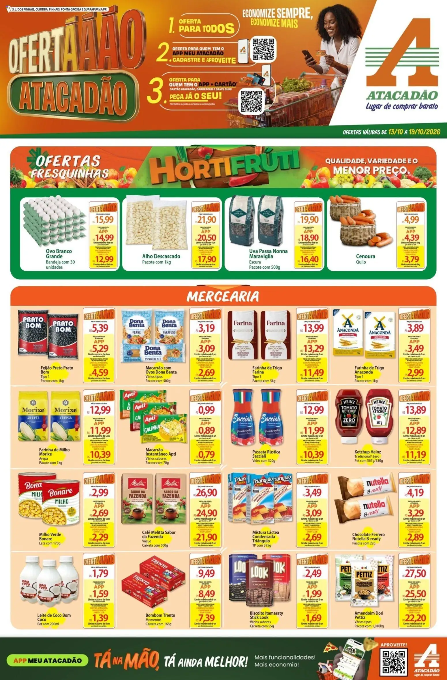 Pré-Visualização do folheto "Atacadão ofertas - PR" da loja Atacadão válido a partir de 13/10/2026