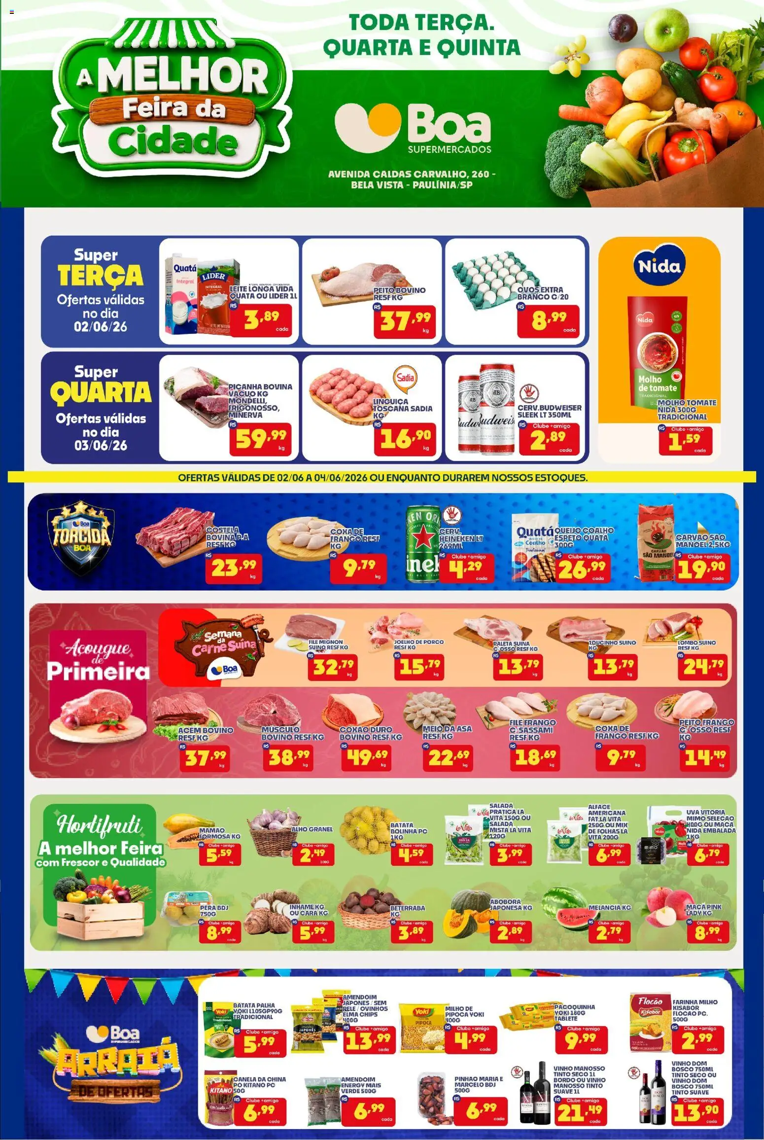 Pré-Visualização do folheto "Boa Supermercados - Ofertas da semana" da loja Boa Supermercados válido a partir de 02/06/2026