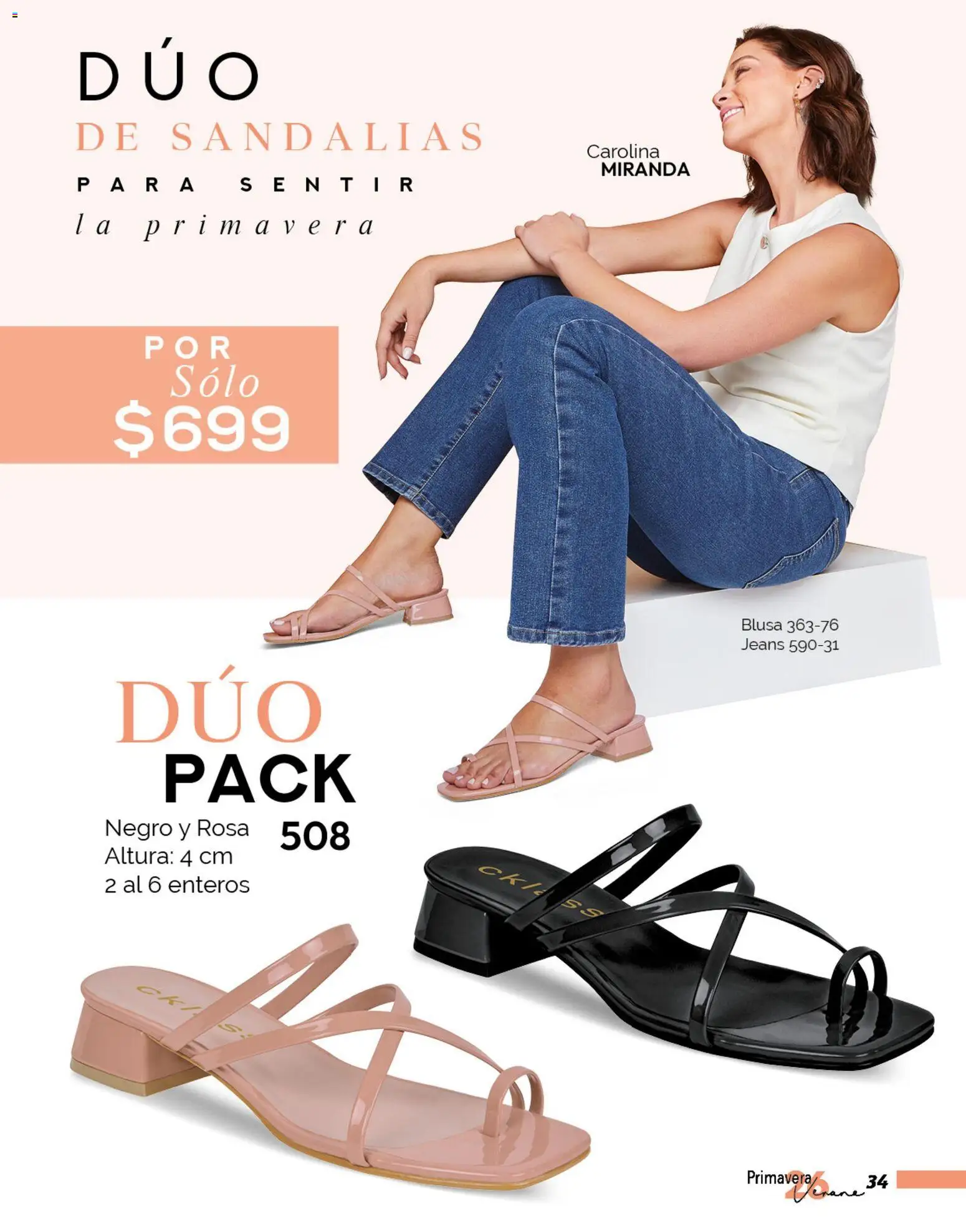 Vista previa las ofertas de la tienda Cklass - Catálogo Six & Dúo pack desde el 02/01/2026 - Blusa, Sandalias