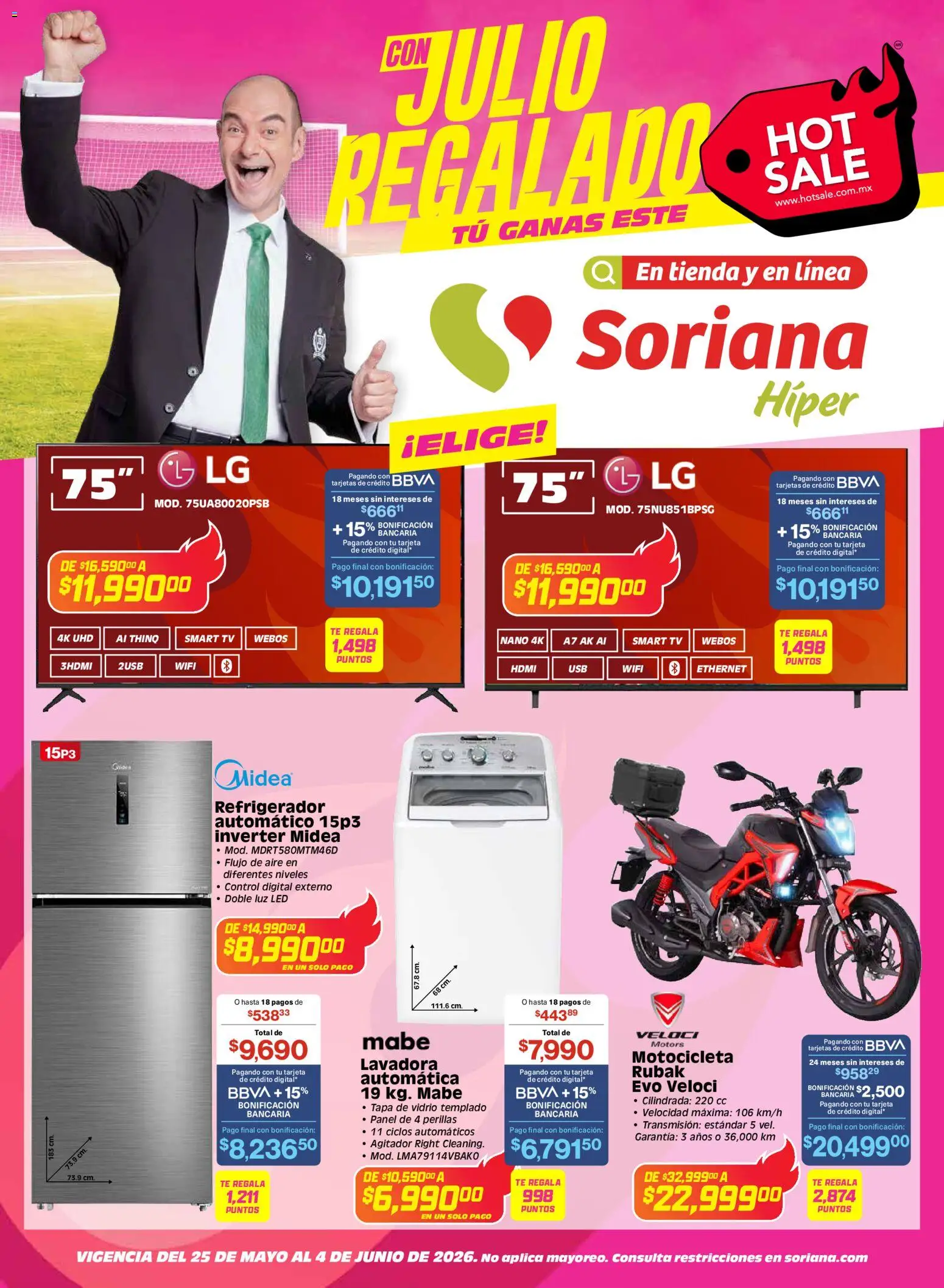 Vista previa las ofertas de la tienda Soriana - Soriana Hot Sale desde el 25/05/2026 