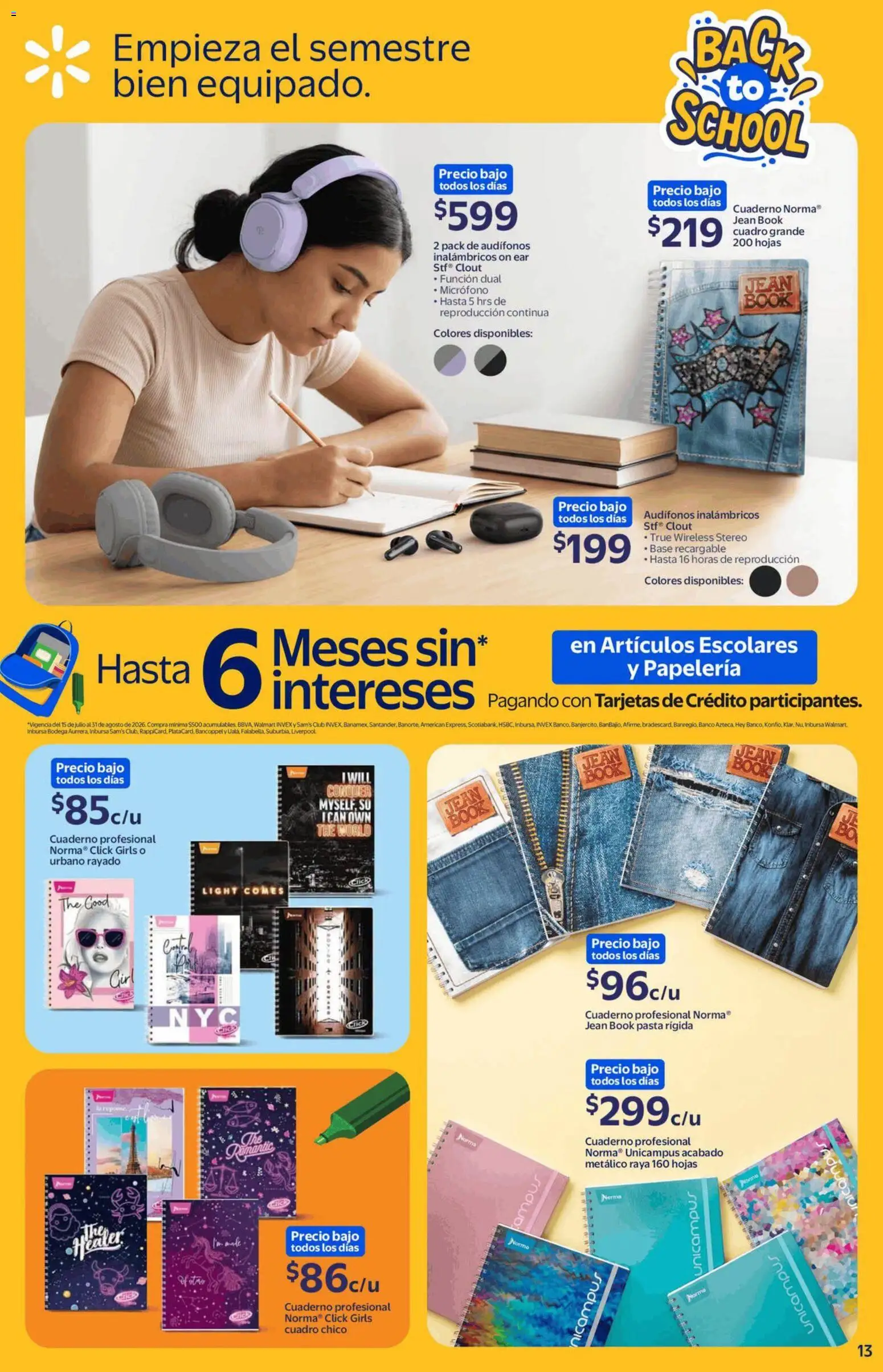 Vista previa las ofertas de la tienda Walmart - Walmart folleto Back to School desde el 13/08/2026 