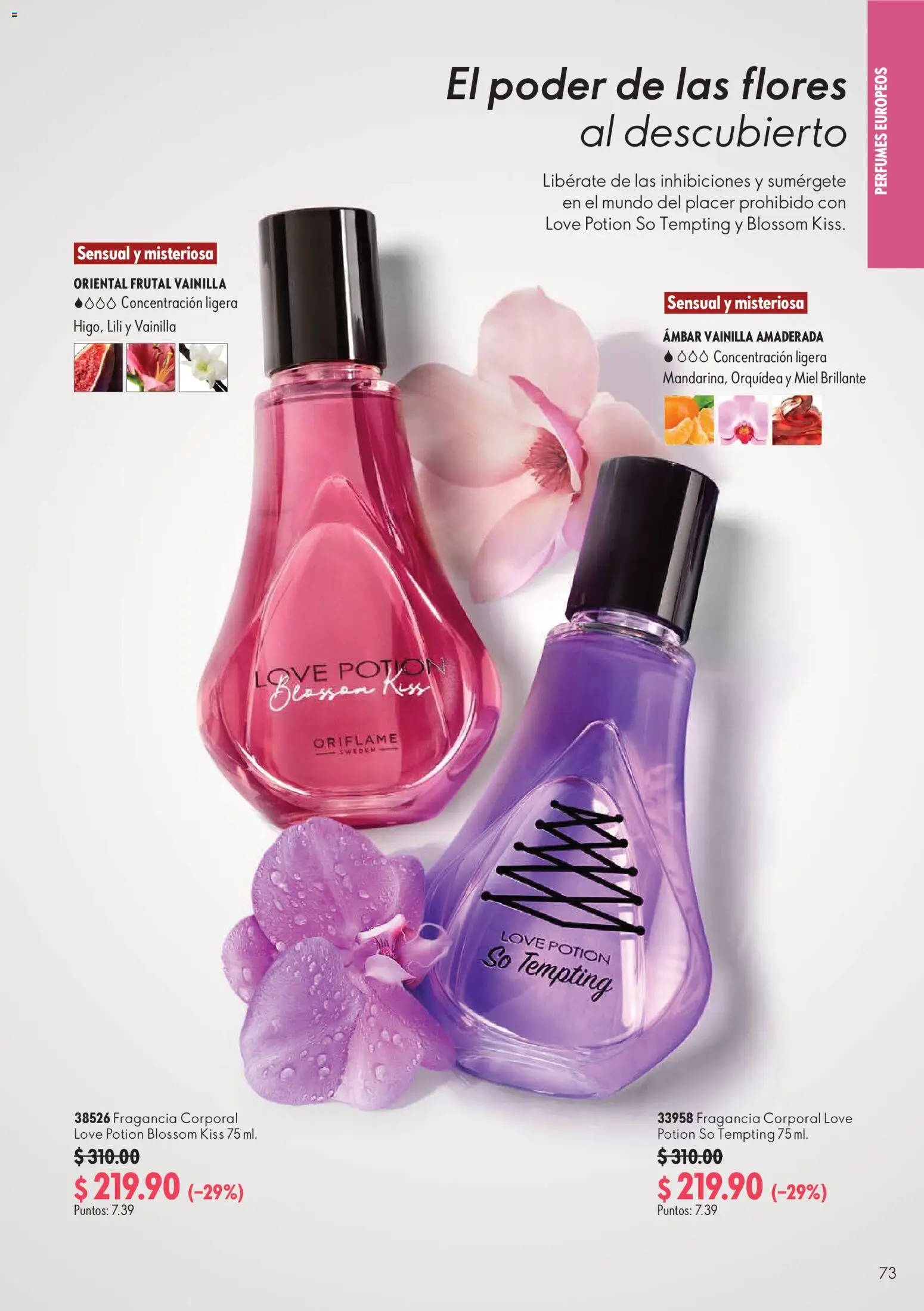 Vista previa las ofertas de la tienda Oriflame - Oriflame campaña 11 2026 desde el 01/08/2026 - Flores, Perfumes, Orquídea, Vainilla, Miel, Fragancia