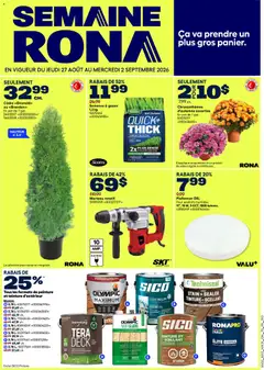 Preview of leaflet Rona circulaire from shop Rona is valid from Aug 27, 2026