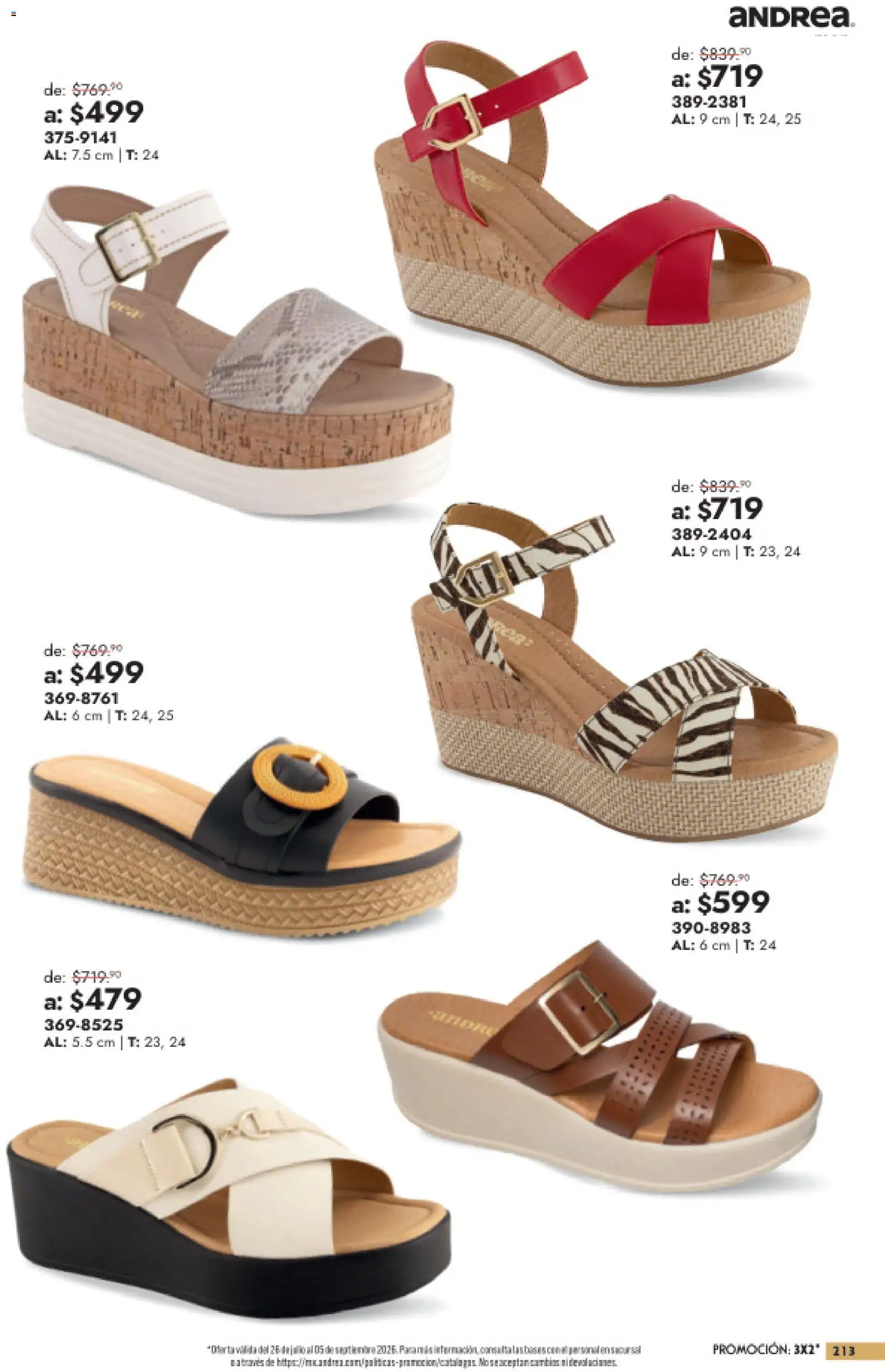 Vista previa las ofertas de la tienda Andrea - Andrea catálogo Outlet desde el 26/07/2026 