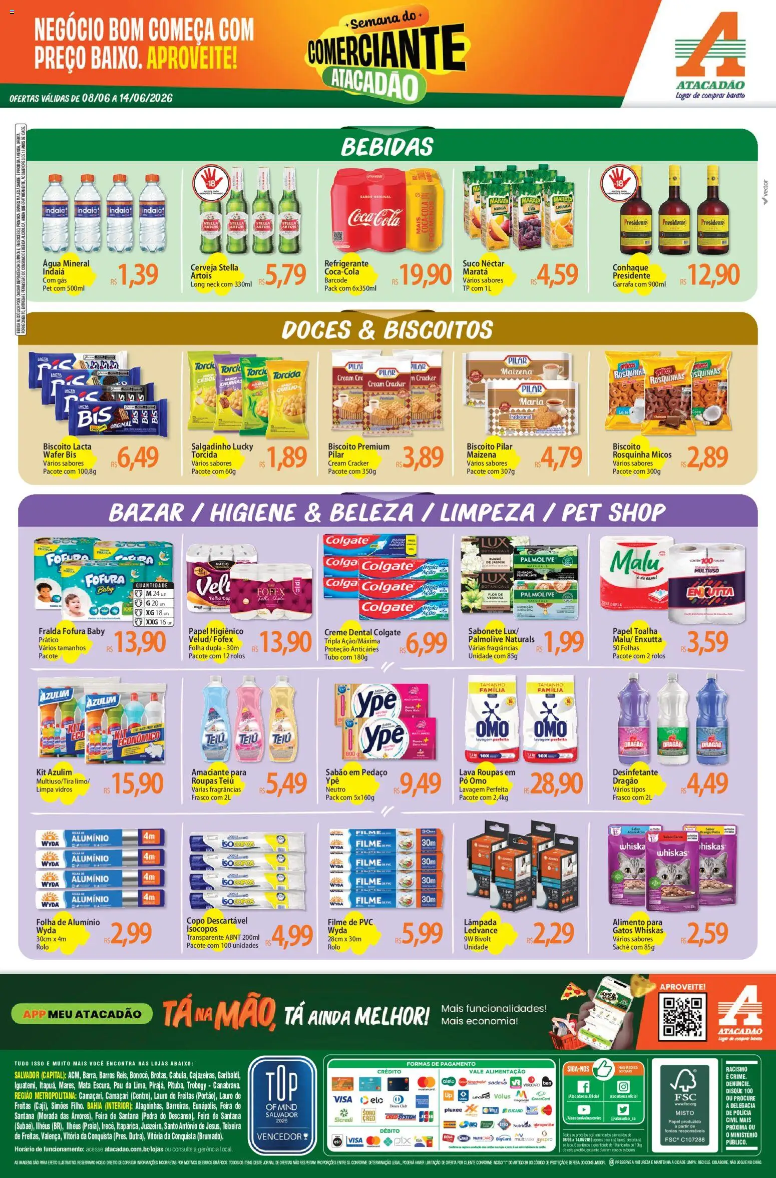 Pré-Visualização do folheto "Atacadão ofertas - BA" da loja Atacadão válido a partir de 08/06/2026