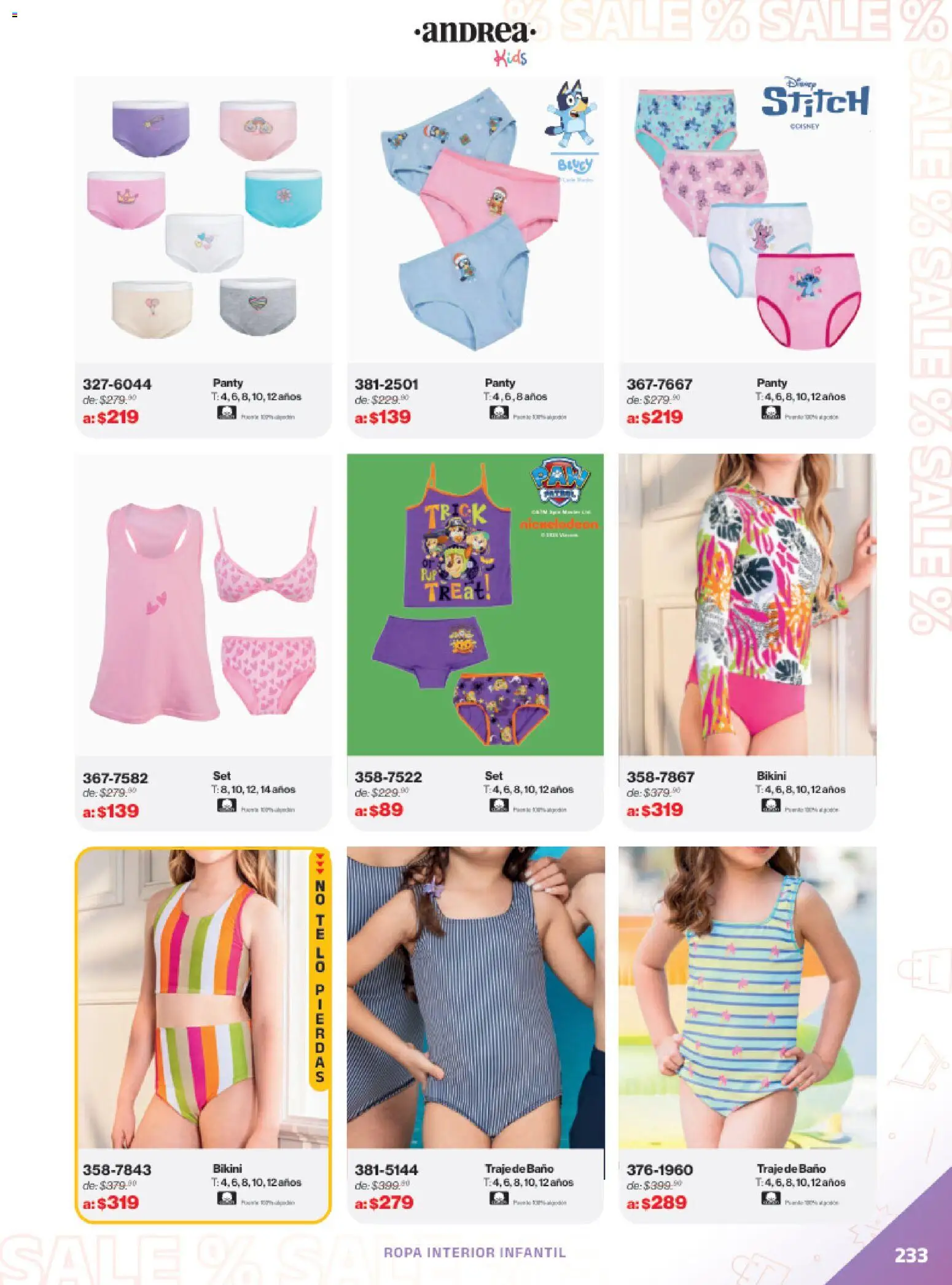 Vista previa las ofertas de la tienda Andrea - Catálogo Outlet desde el 21/12/2025 - Baño, Ropa, Traje de baño, Traje, Bikini, Ropa interior