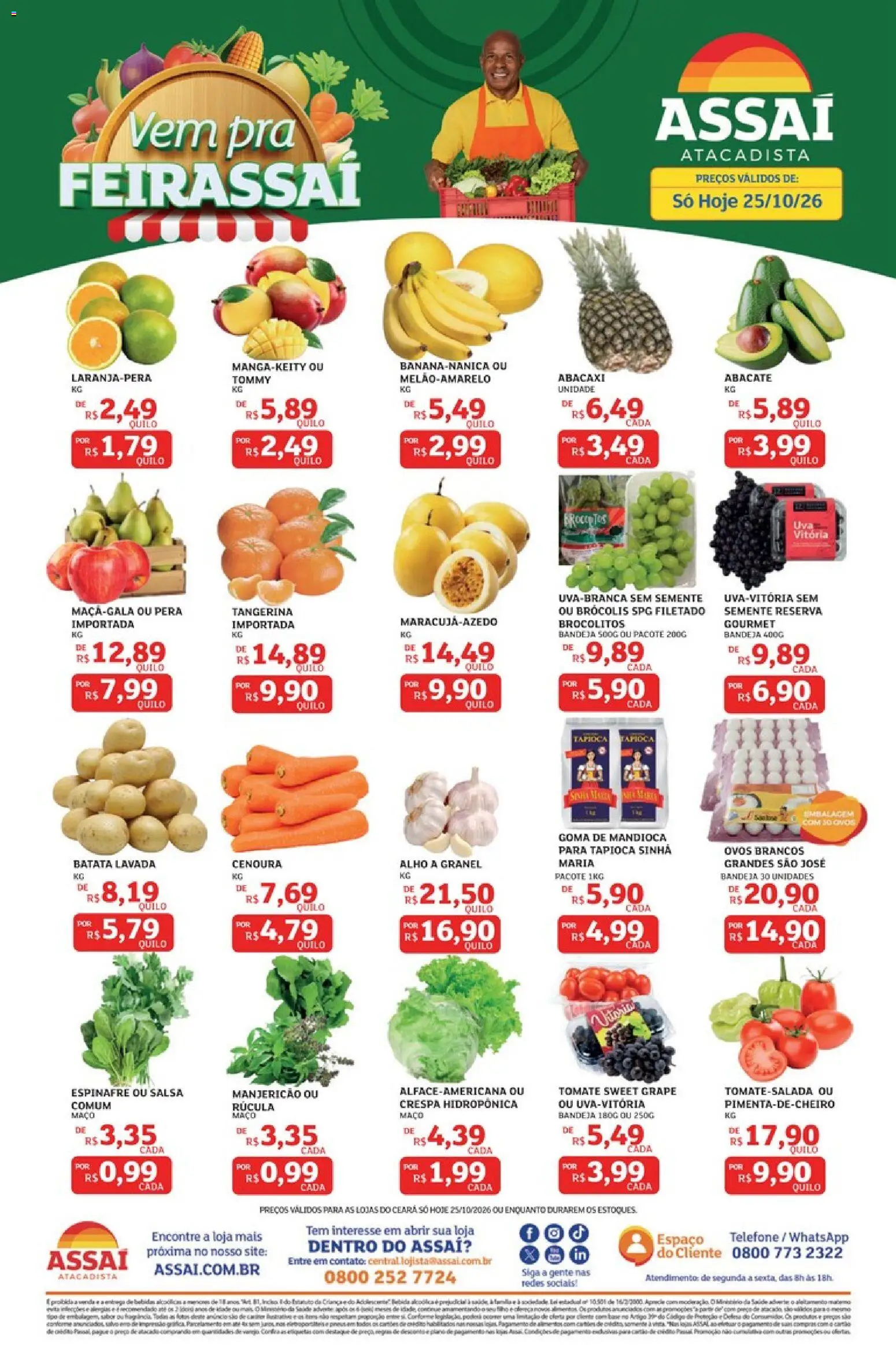 Pré-Visualização do folheto "Assaí Atacadista ofertas - CE" da loja Assaí Atacadista válido a partir de 25/10/2026
