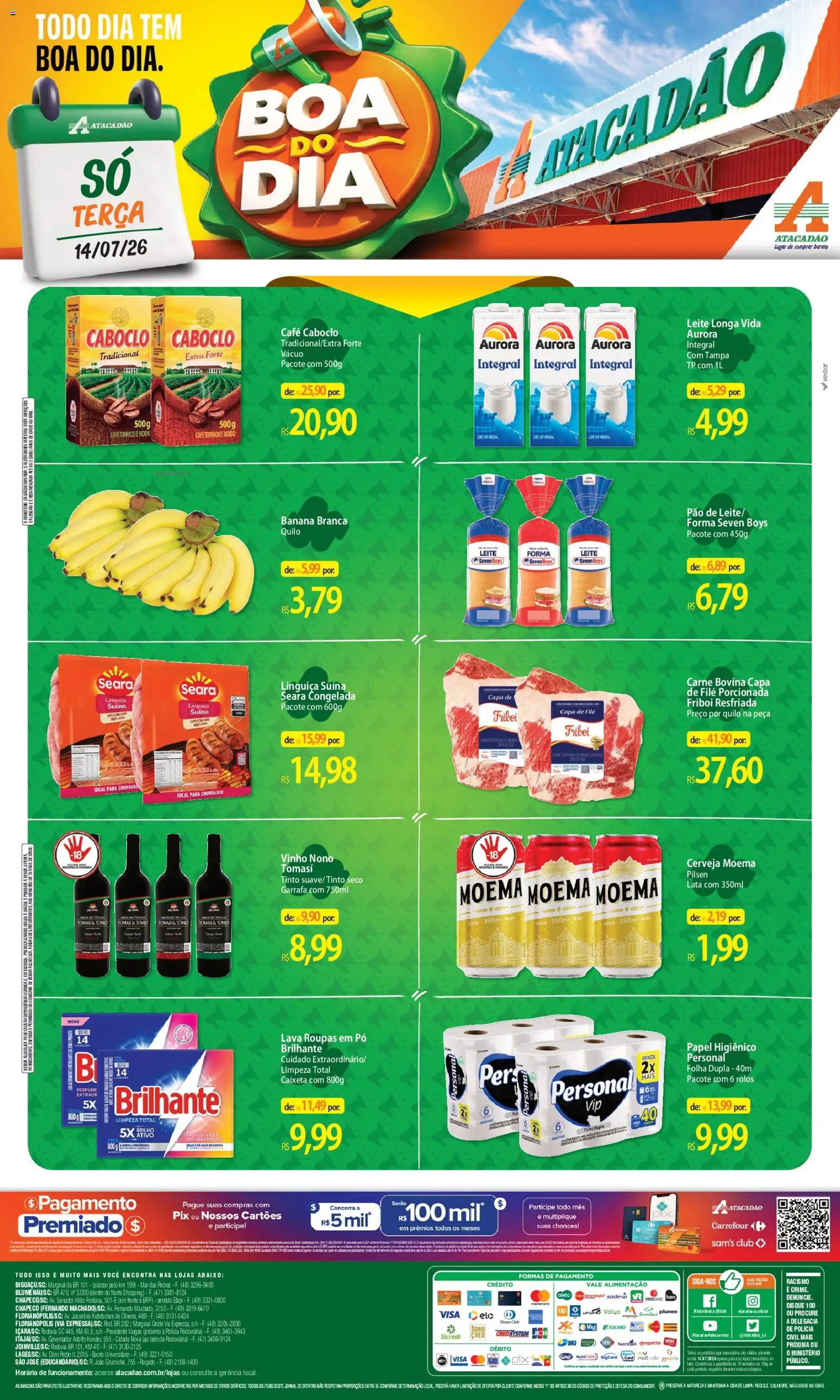 Pré-Visualização do folheto "Atacadão ofertas - SC" da loja Atacadão válido a partir de 14/07/2026