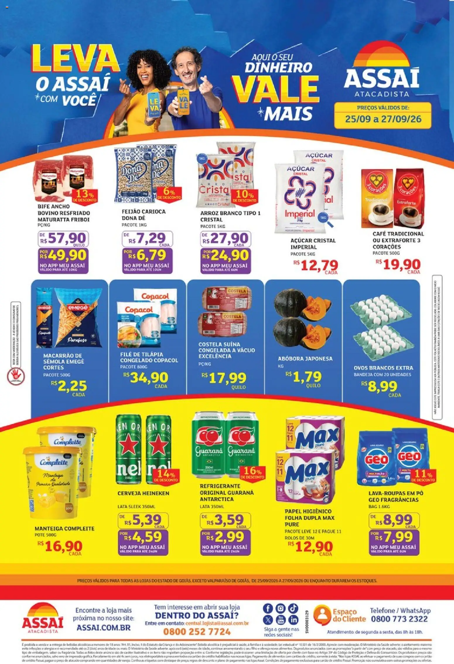 Pré-Visualização do folheto "Assaí Atacadista ofertas - GO" da loja Assaí Atacadista válido a partir de 25/09/2026