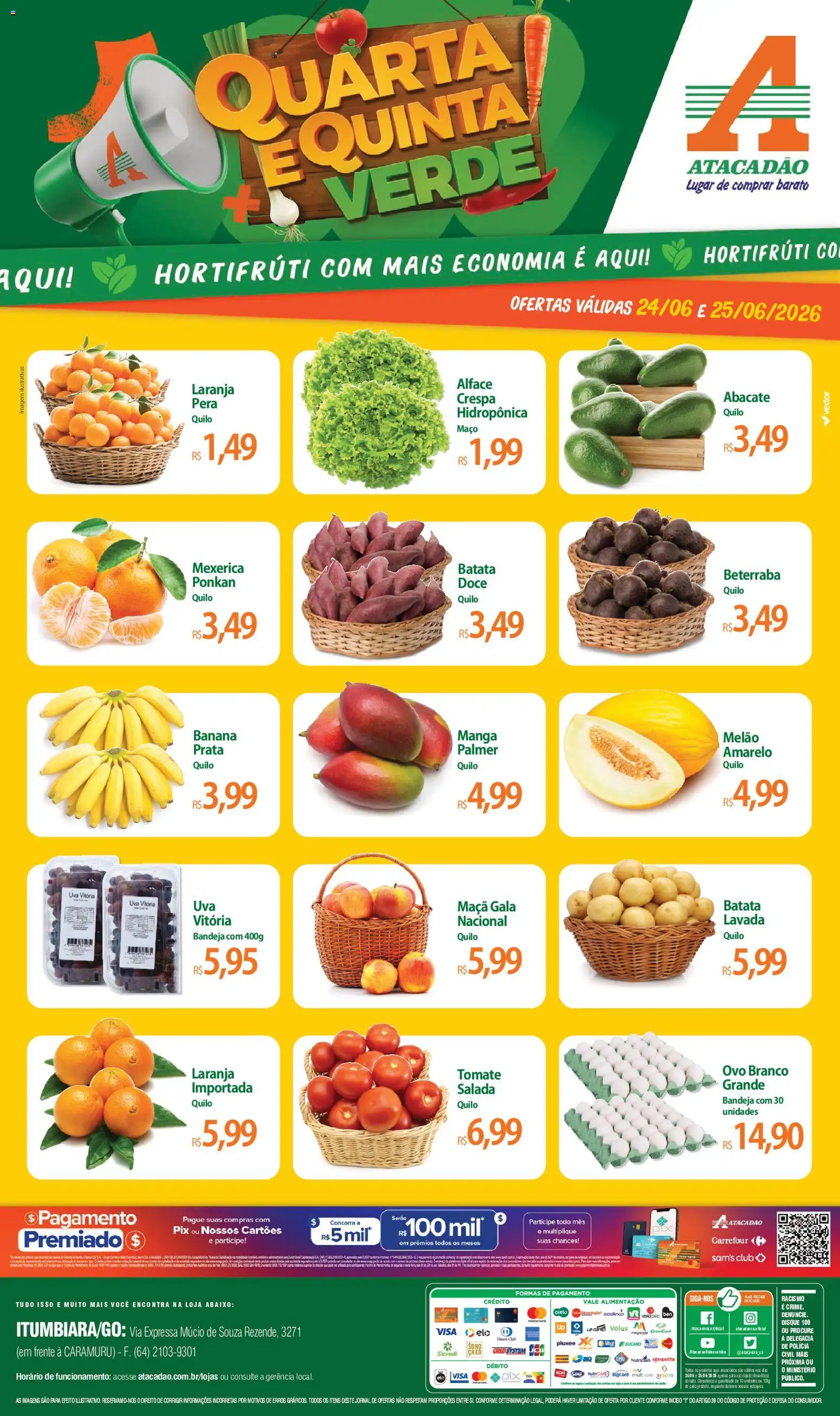 Pré-Visualização do folheto "Atacadão ofertas - GO" da loja Atacadão válido a partir de 24/06/2026