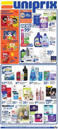 Un aperçu du dépliant Uniprix weekly flyer / circulaire du magasin Uniprix est valide à partir 29 oct. 2026