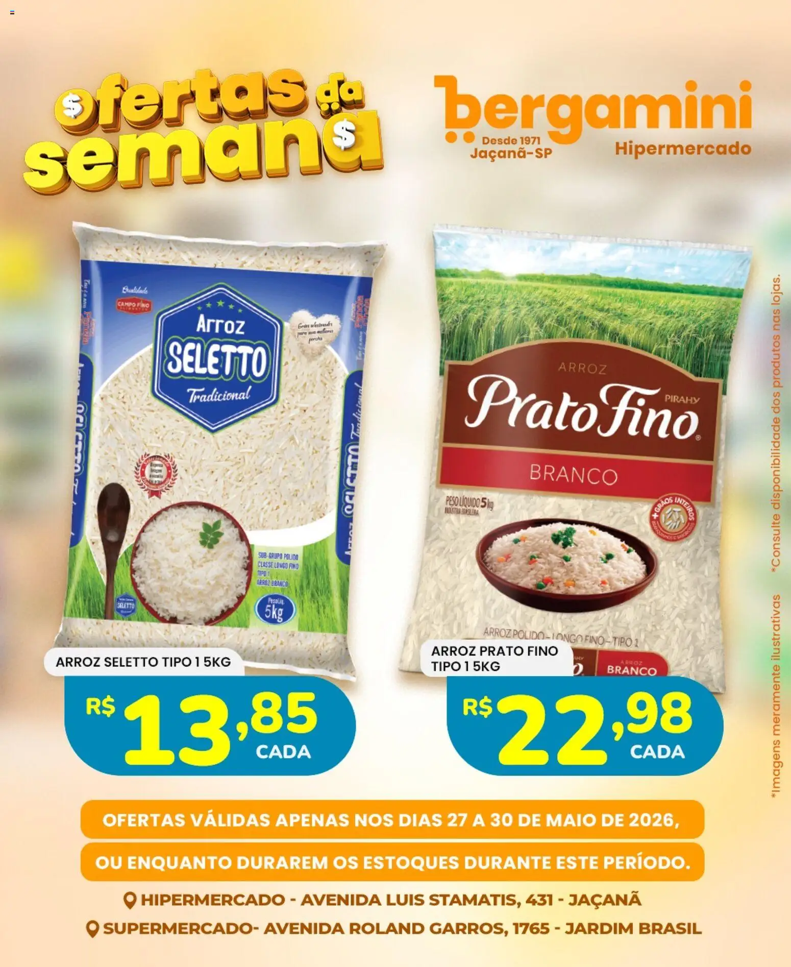 Pré-Visualização do folheto "Supermercado Bergamini - Ofertas da semana" da loja Supermercado Bergamini válido a partir de 27/05/2026
