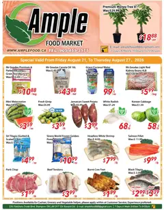 Un aperçu du dépliant Ample Food Market weekly flyer / circulaire du magasin Ample Food Market est valide à partir 21 août 2026