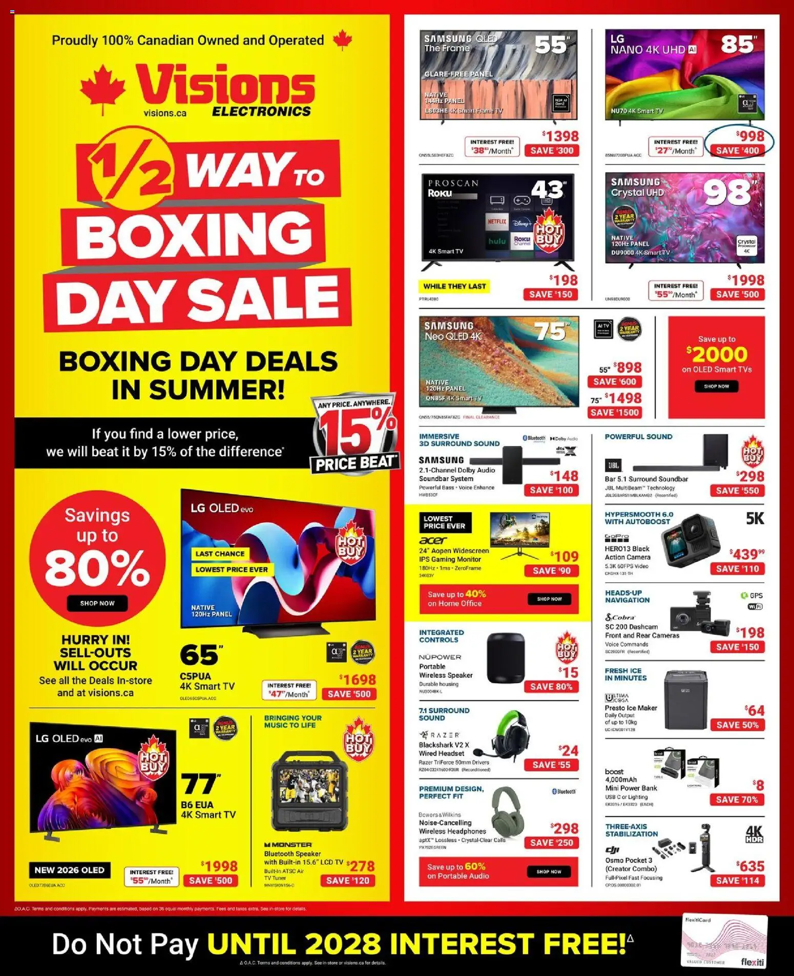 Preview of leaflet Visions weekly flyer / circulaire from shop Visions is valid from Jun 26, 2026 - Video, Tv, Headphones, Ice, Monitor, Bluetooth speaker, Speaker, Wireless headphones