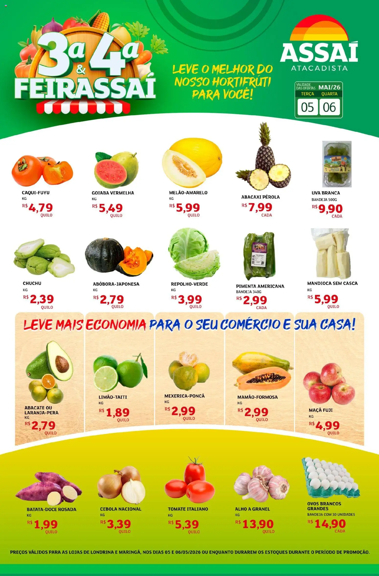 Pré-Visualização do folheto "Assaí Atacadista ofertas - PR" da loja Assaí Atacadista válido a partir de 05/05/2026