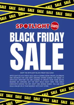 Preview of catalogue Spotlight Black Friday Notice from shop Spotlight valid 14/10/2026