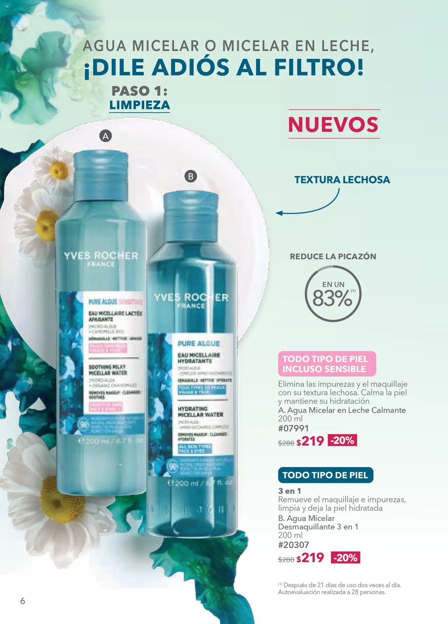 Vista previa las ofertas de la tienda Yves Rocher - Campaña 4 2026 desde el 03/03/2026 - Agua, Maquillaje, Leche, Agua micelar, Desmaquillante, Puré