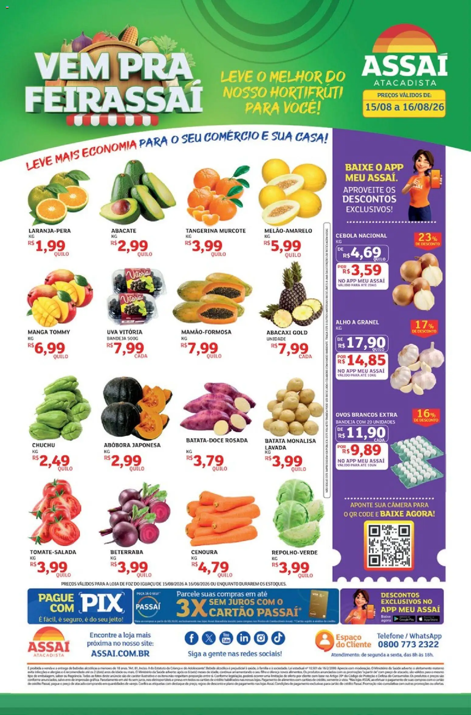 Pré-Visualização do folheto "Assaí Atacadista ofertas - PR" da loja Assaí Atacadista válido a partir de 15/08/2026