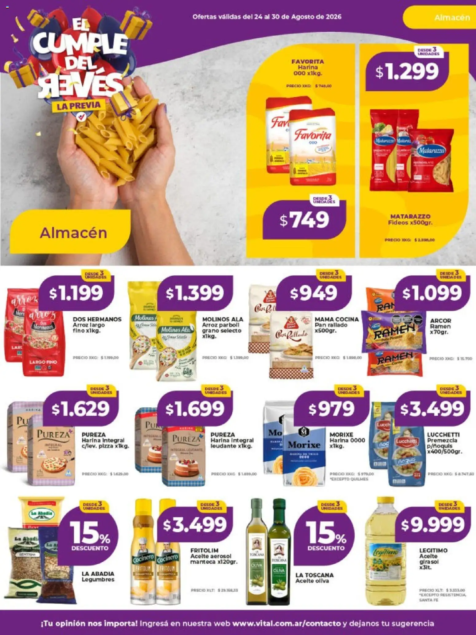 Vista previa del folleto de la tienda Vital válido desde el 24/08/2026 