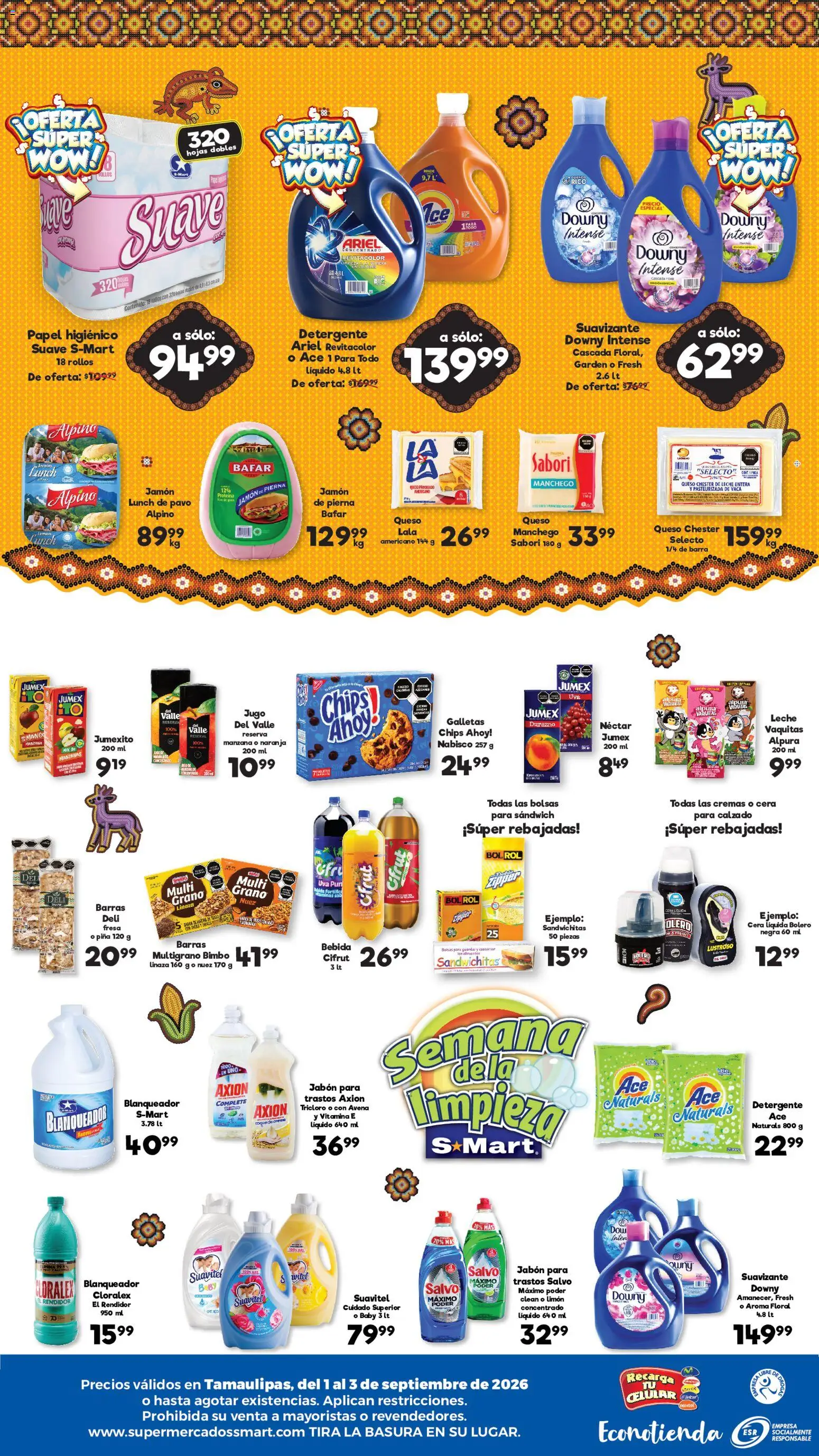 Vista previa las ofertas de la tienda S-Mart - S-Mart folleto Ofertas de feria Nuevo Laredo desde el 01/09/2026 