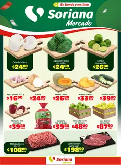 Vista previa las ofertas de la tienda Soriana - Soriana Fin de Semana Mercado: Ags, Nay, Jal, Qro, Col, Mich, Gto, Hgo, Tlax, Mor, Pue, Gro, Oax, Edo. de Mex, CDMX, Zac y SLP desde el 08/05/2026 
