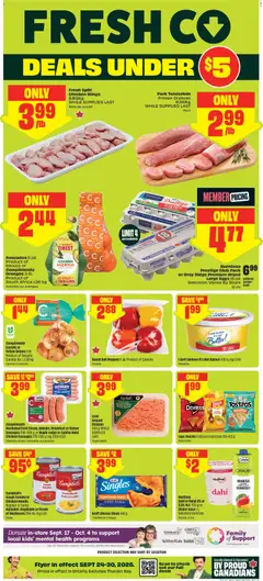 Un aperçu du dépliant FreshCo weekly flyer / circulaire du magasin FreshCo est valide à partir 24 sept. 2026