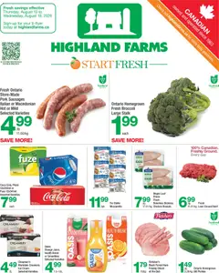 Un aperçu du dépliant Highland Farms weekly flyer / circulaire du magasin Highland Farms est valide à partir 13 août 2026