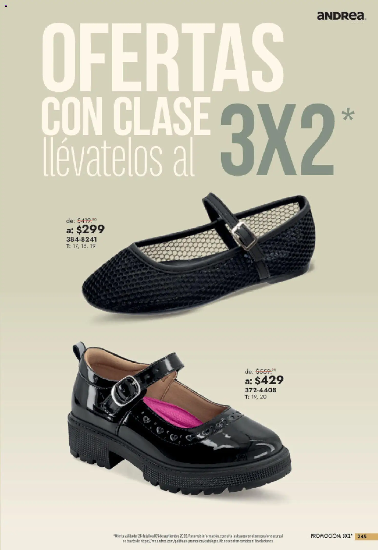 Vista previa las ofertas de la tienda Andrea - Andrea catálogo Outlet desde el 26/07/2026 