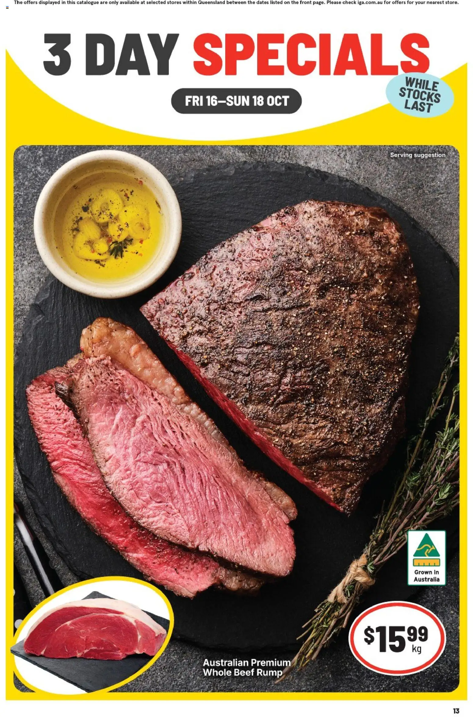 Preview of catalogue IGA 3 Day Specials QLD from shop IGA valid 16/10/2026