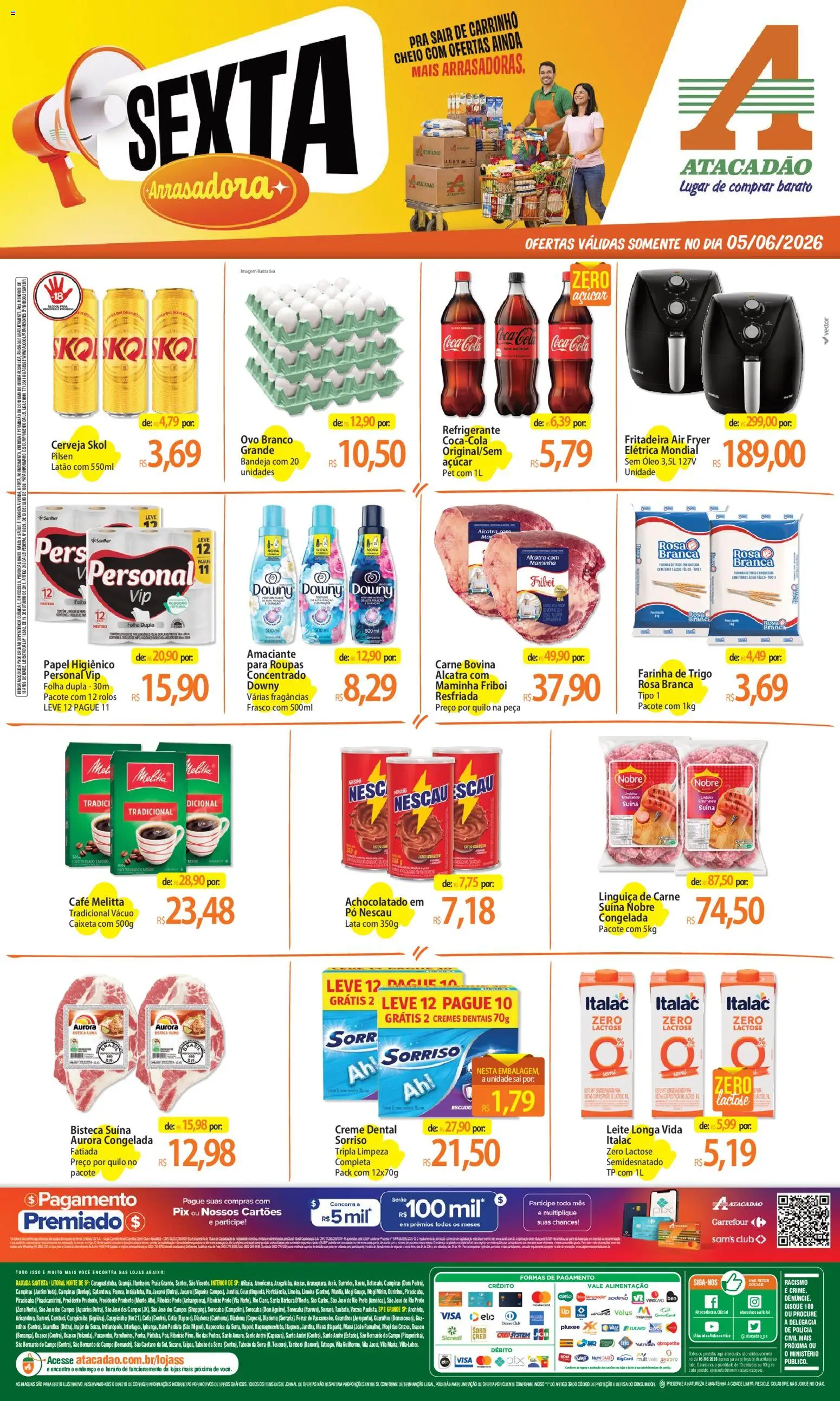 Pré-Visualização do folheto "Atacadão ofertas - SP" da loja Atacadão válido a partir de 05/06/2026