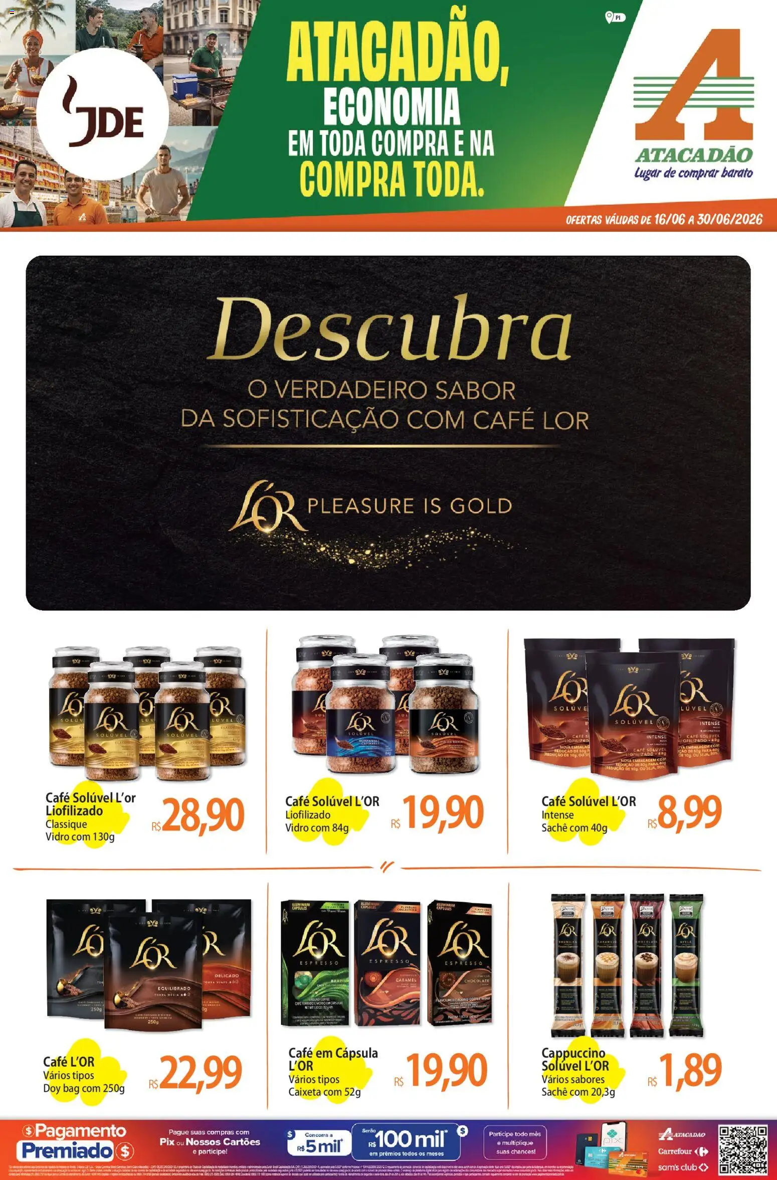 Pré-Visualização do folheto "Atacadão ofertas - PI" da loja Atacadão válido a partir de 16/06/2026 - Café, Chocolate, Cappuccino, Cápsulas, Café solúvel