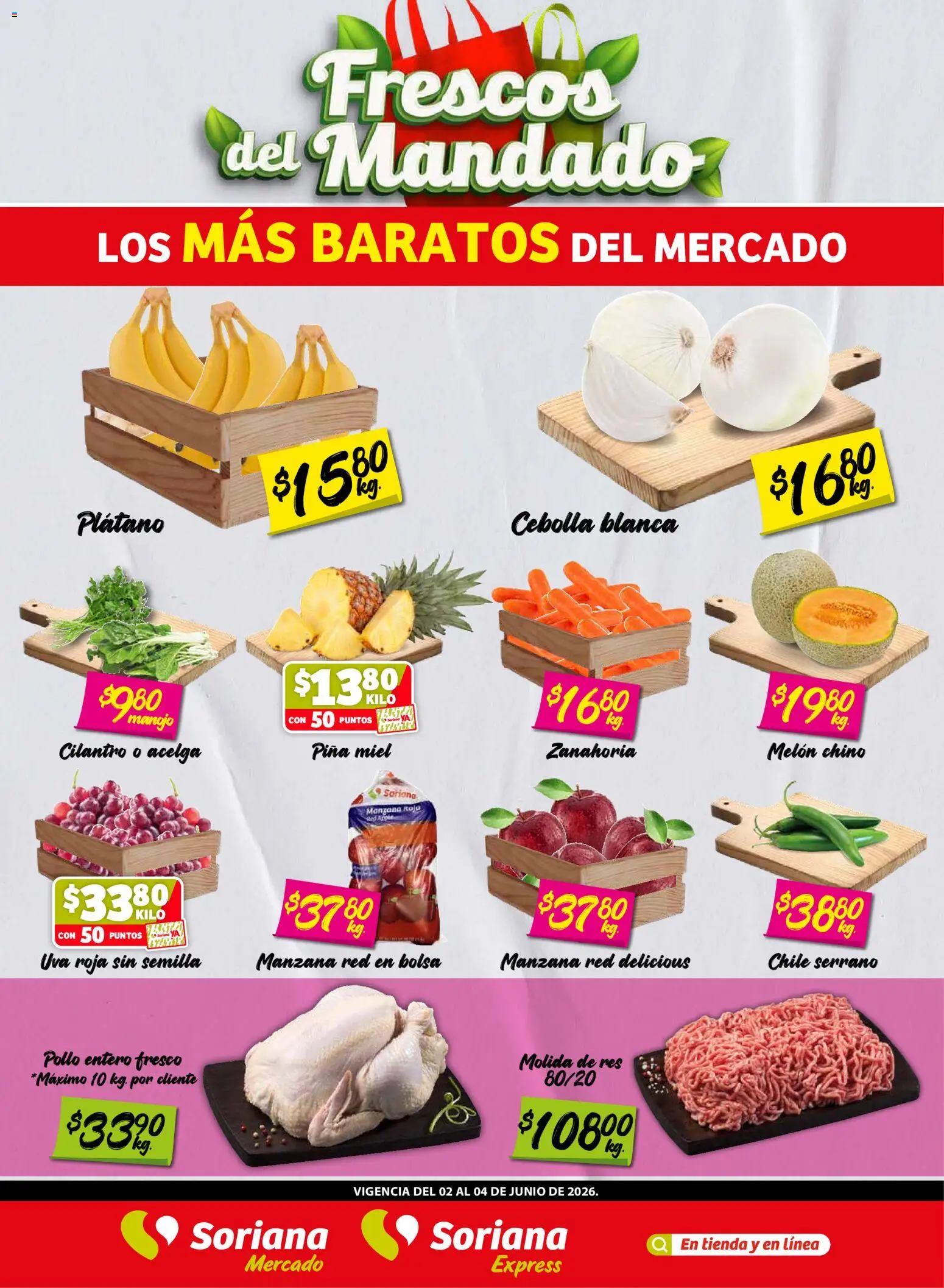 Vista previa las ofertas de la tienda Soriana - Soriana Frescos del Mandado Mercado: Nuevo León desde el 02/06/2026 
