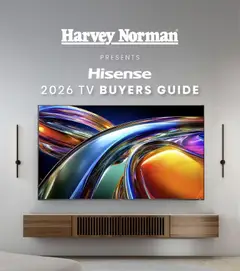 Preview of catalogue Harvey Norman Hisense 2026 TV Buyers Guide from shop Harvey Norman valid 26 Aug 2026