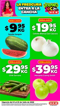 Vista previa las ofertas de la tienda H-E-B - H-E-B folleto Fruta y venduras desde el 21/07/2026 