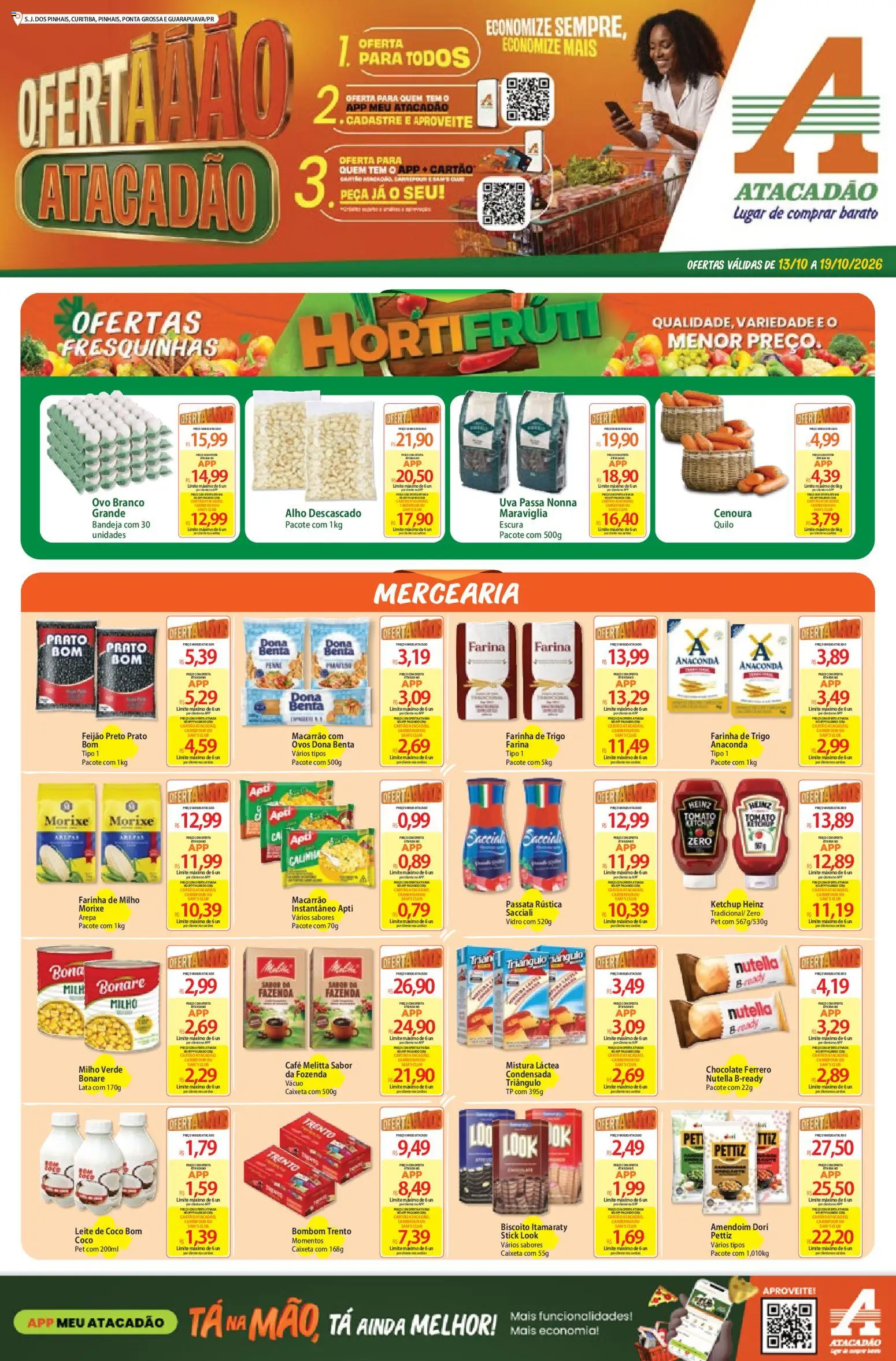 Pré-Visualização do folheto "Atacadão ofertas - PR" da loja Atacadão válido a partir de 13/10/2026