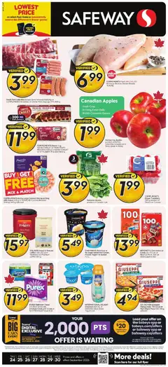 Un aperçu du dépliant Safeway weekly flyer / circulaire du magasin Safeway est valide à partir 24 sept. 2026