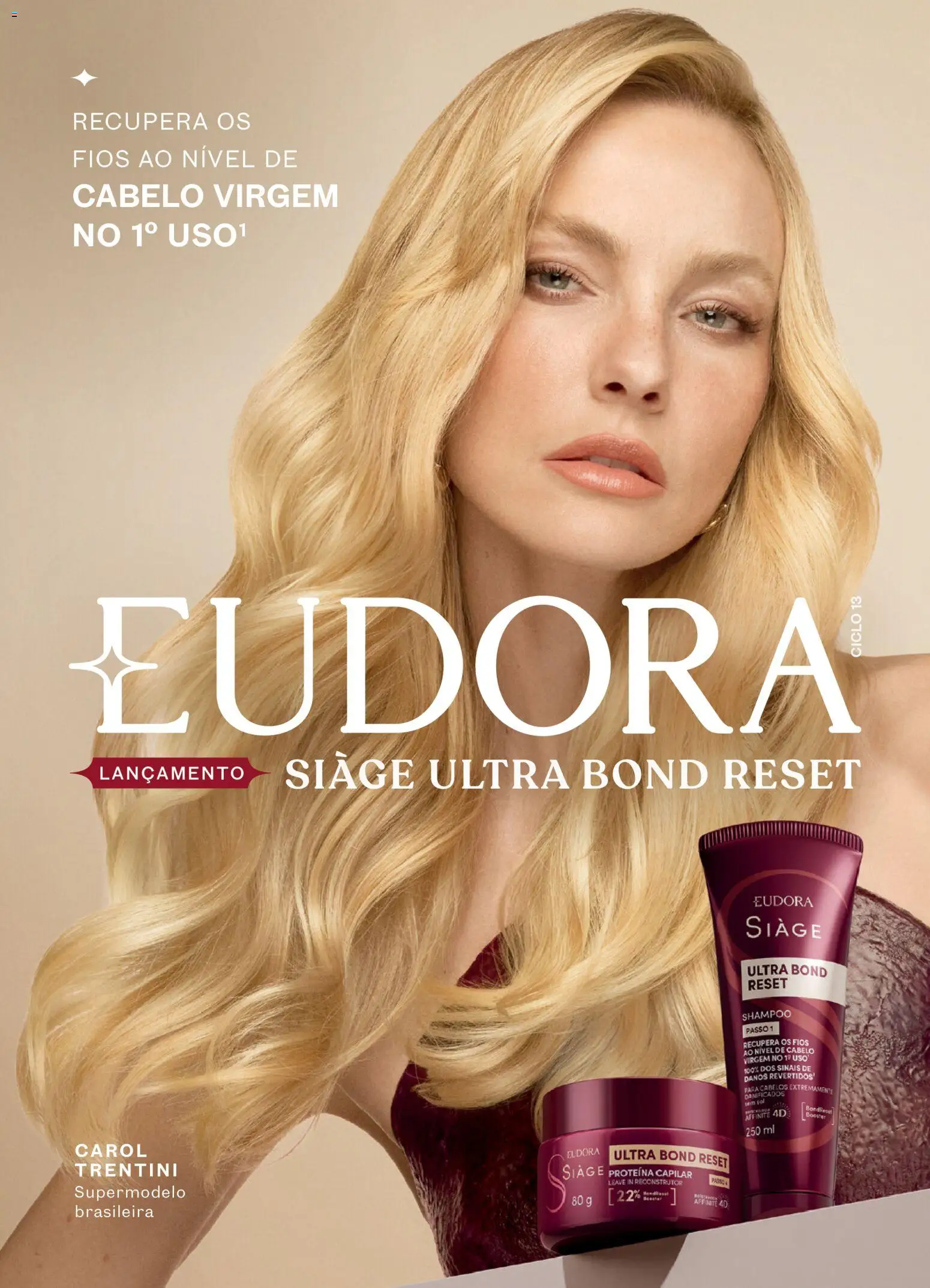 Pré-Visualização do folheto "Eudora - Revista 13/2026" da loja Eudora válido a partir de 26/08/2026 - Shampoo, Proteína