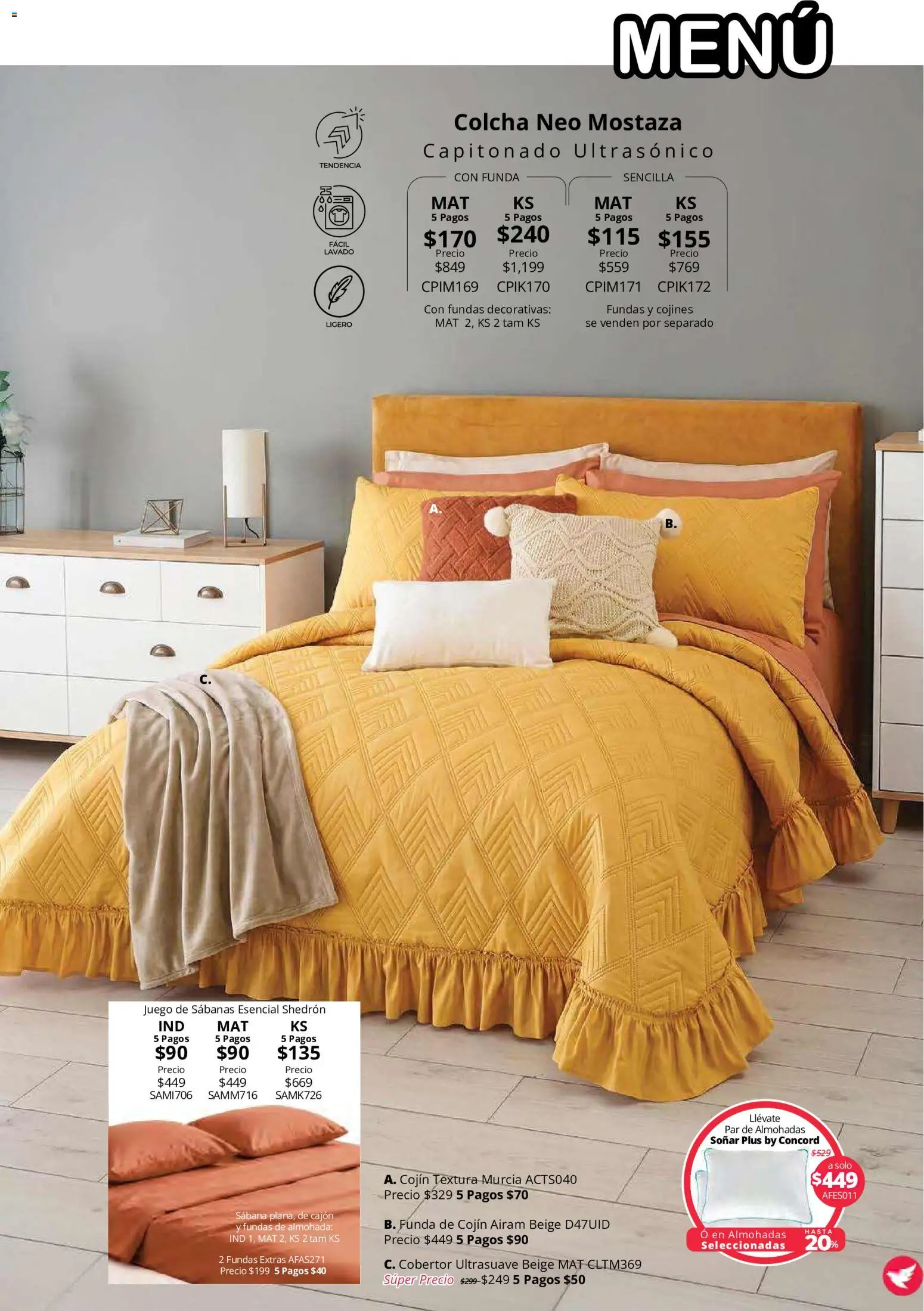 Vista previa las ofertas de la tienda Colchas Concord - Colchas Concord catálogo desde el 15/10/2026 