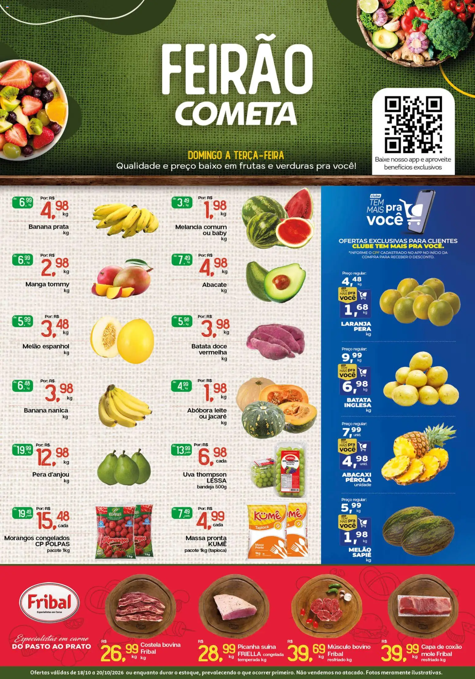 Pré-Visualização do folheto "Cometa Supermercados ofertas Feirão" da loja Cometa Supermercados válido a partir de 18/10/2026