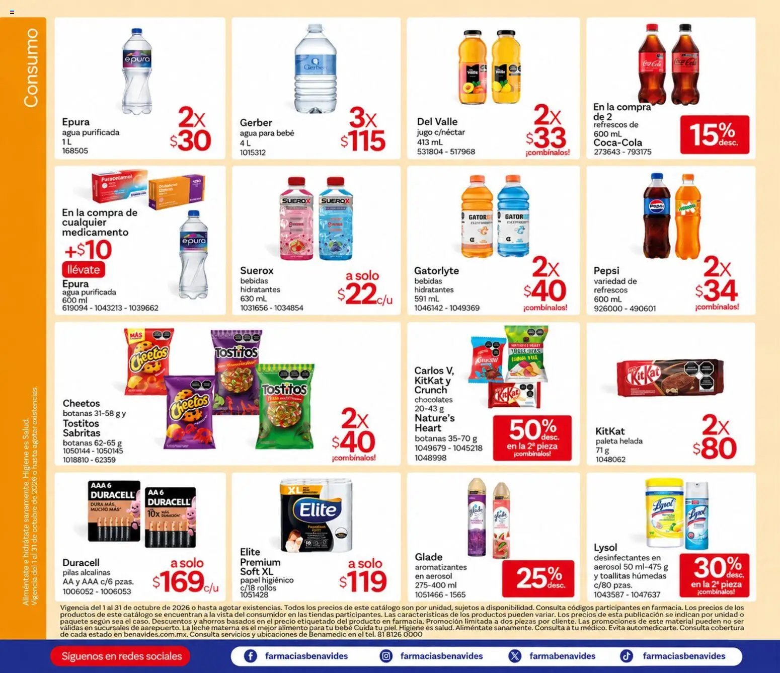 Vista previa las ofertas de la tienda Farmacia Benavides - Farmacia Benavides catálogo desde el 01/10/2026 