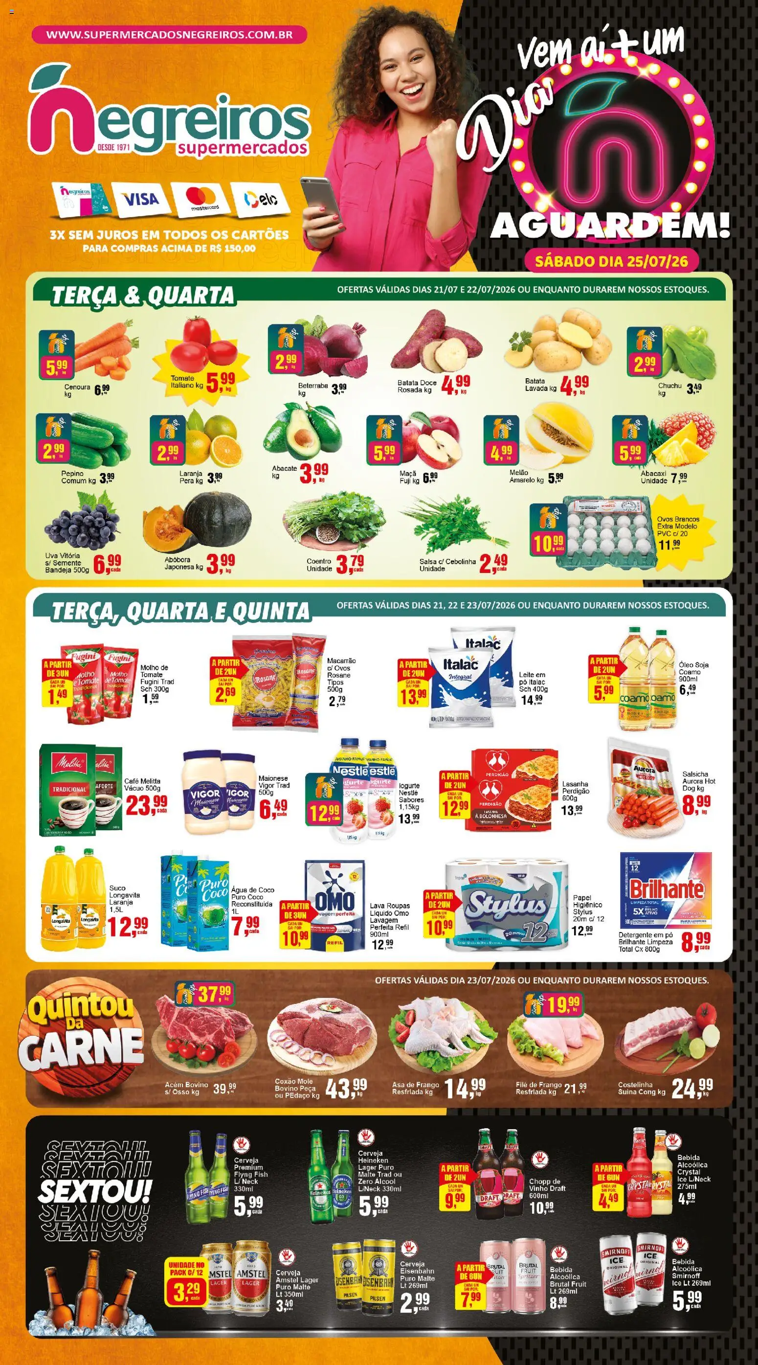 Pré-Visualização do folheto "Negreiros - Ofertas da semana" da loja Negreiros válido a partir de 21/07/2026