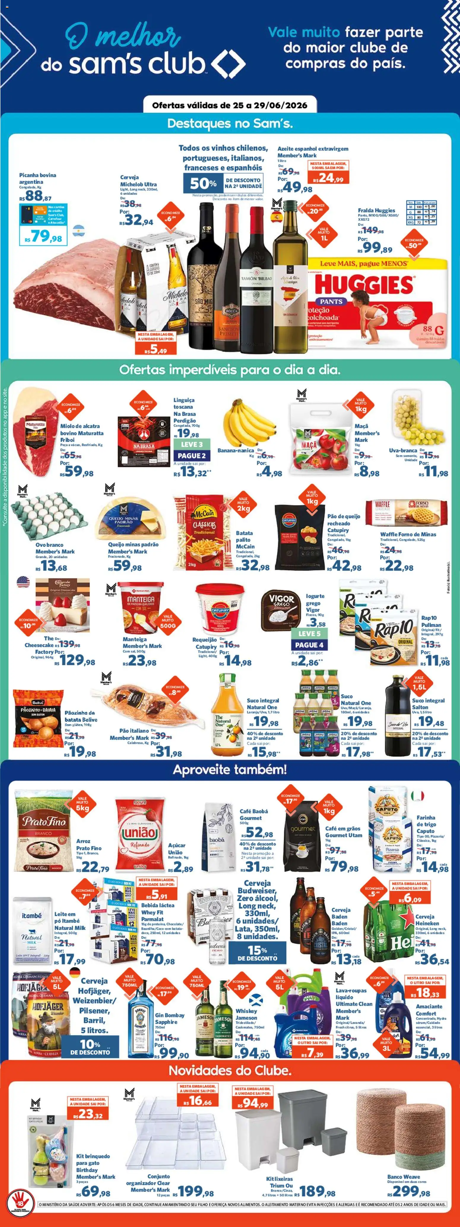 Pré-Visualização do folheto "Sam's Club - Ofertas da semana" da loja Sam's Club válido a partir de 25/06/2026