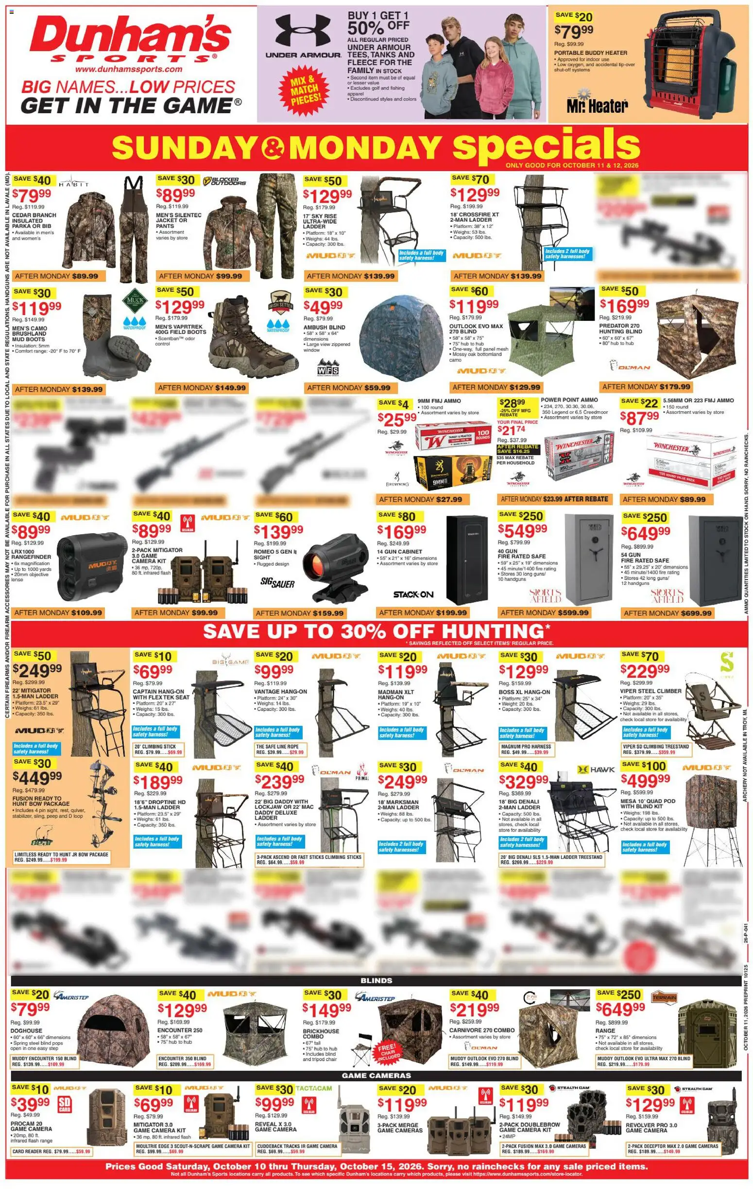 Ad Preview of Dunham's Sports Dunham's Sports Weekly Ad from 10/09/2026