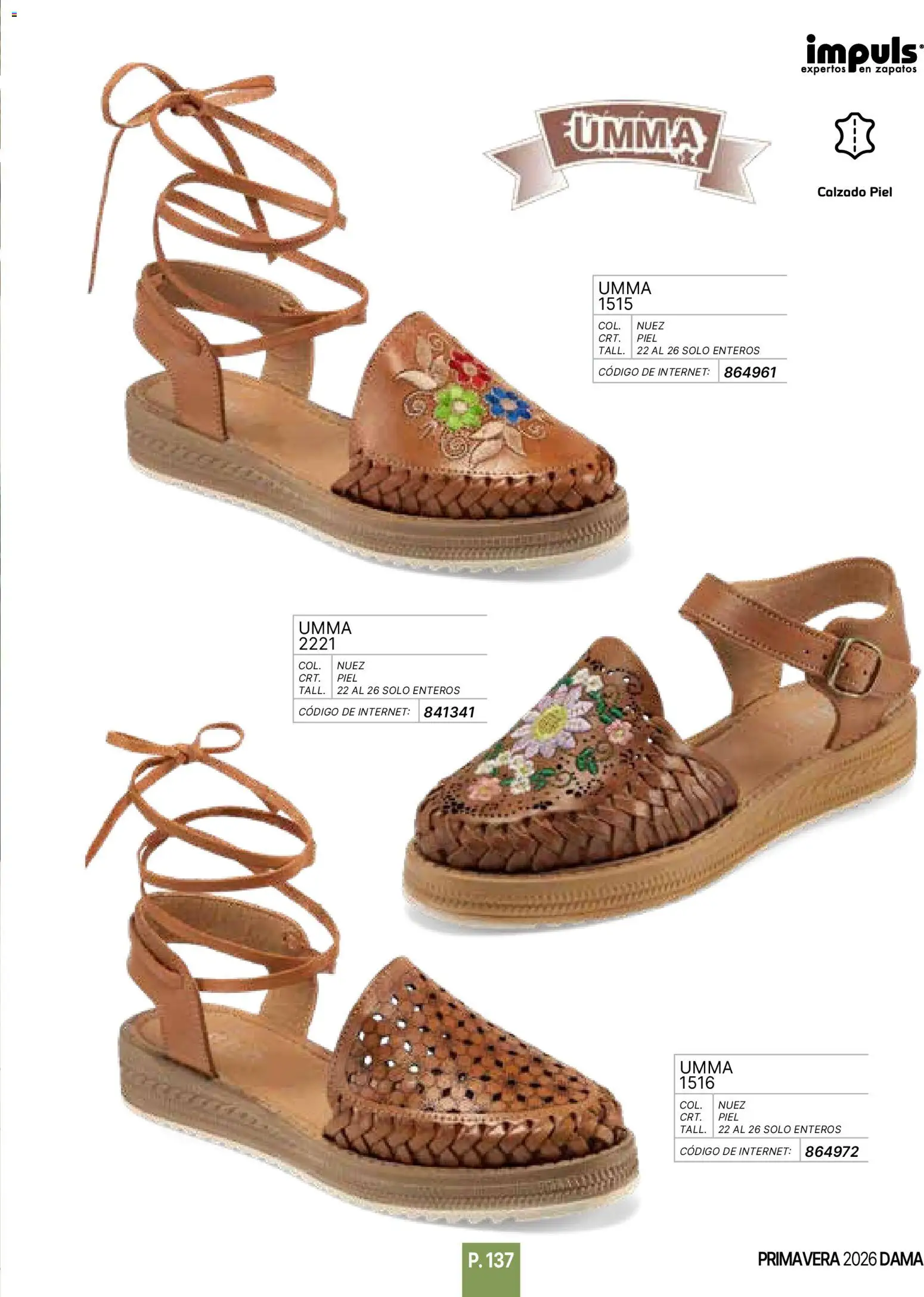 Vista previa las ofertas de la tienda Impuls - Catálogo Primavera desde el 01/01/2026 - Zapatos, Nuez